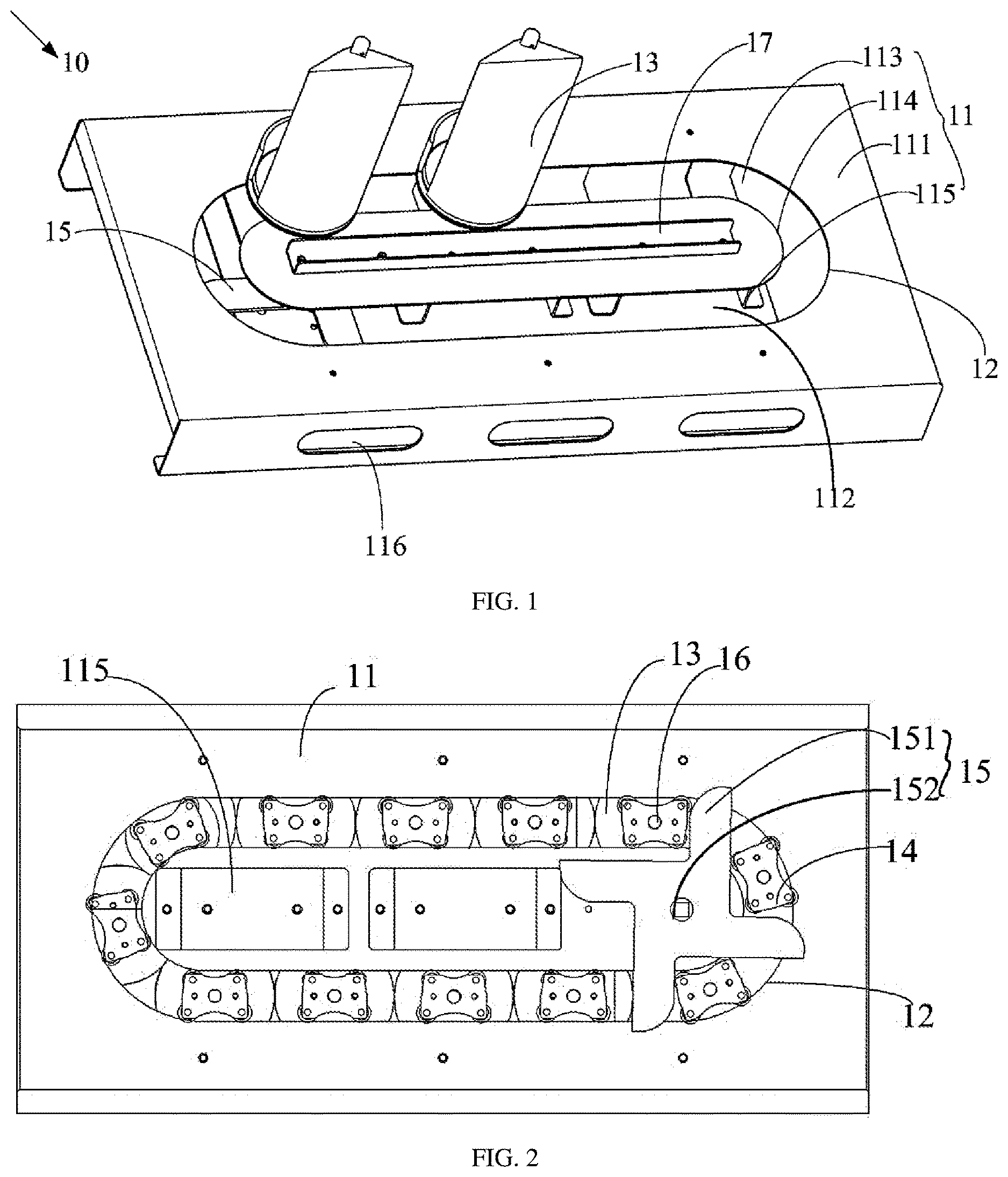 Patent US12612252 — Cyclic rotary dispensing device and vending device having same — Figure 1