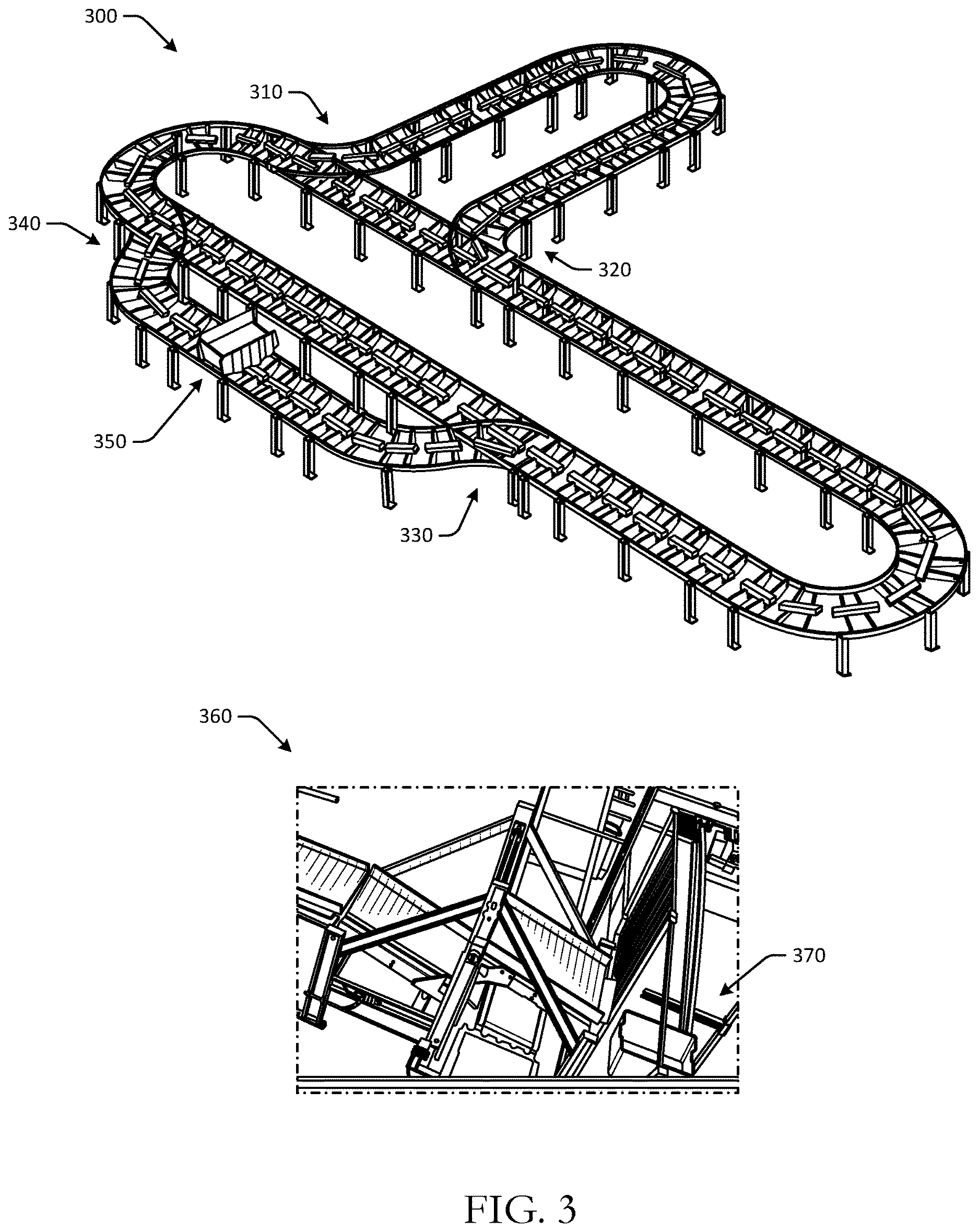 Patent US12612269 Figure 3 – Dynamic wheel assemblies for shuttles powered by linear synchronous motors