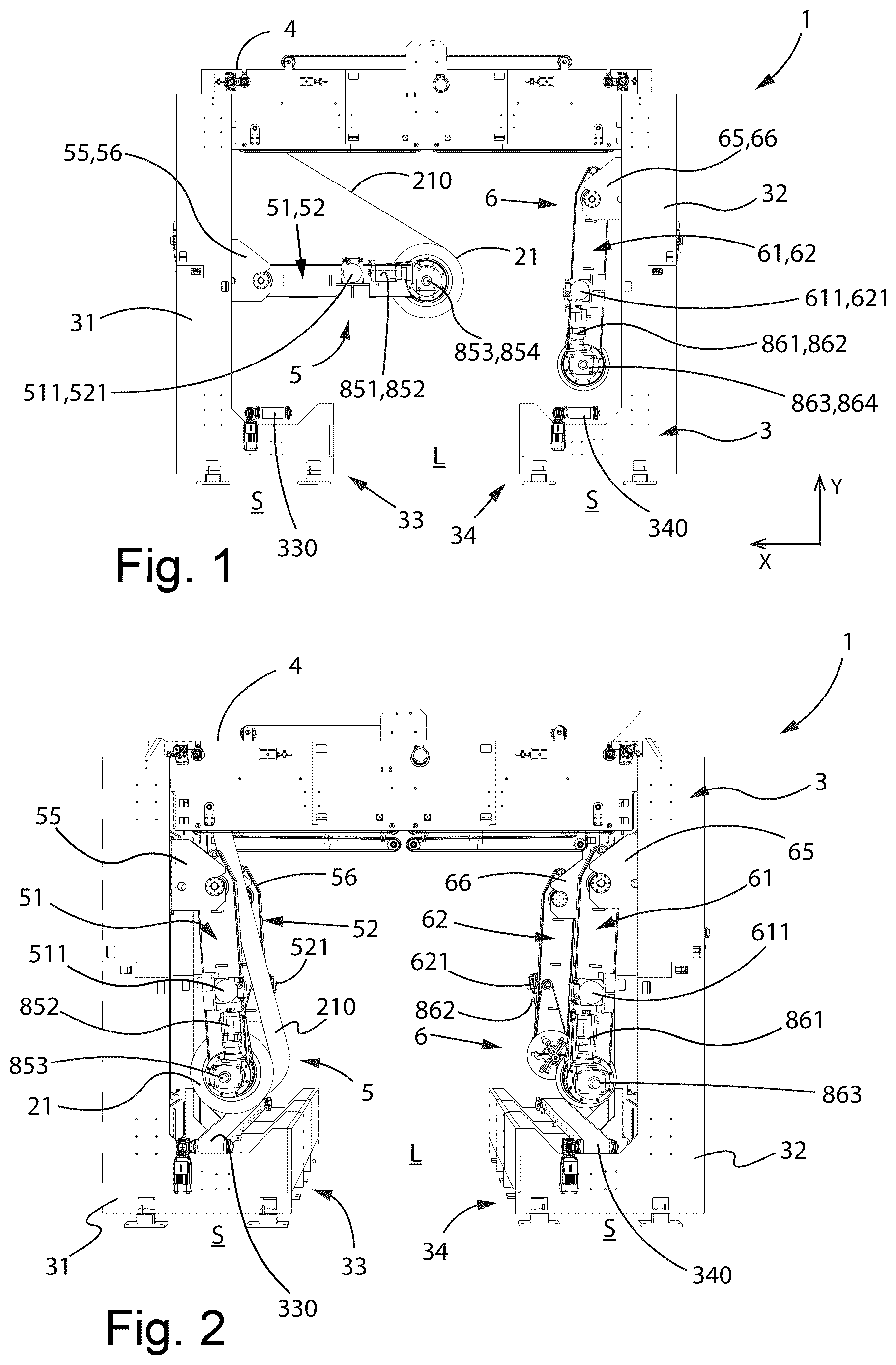 Patent US12612278 — Unwinder, in particular for unwinding reels of paper, semi-automatic plant comprising such unwinder and process for unwinding reels — Figure 1