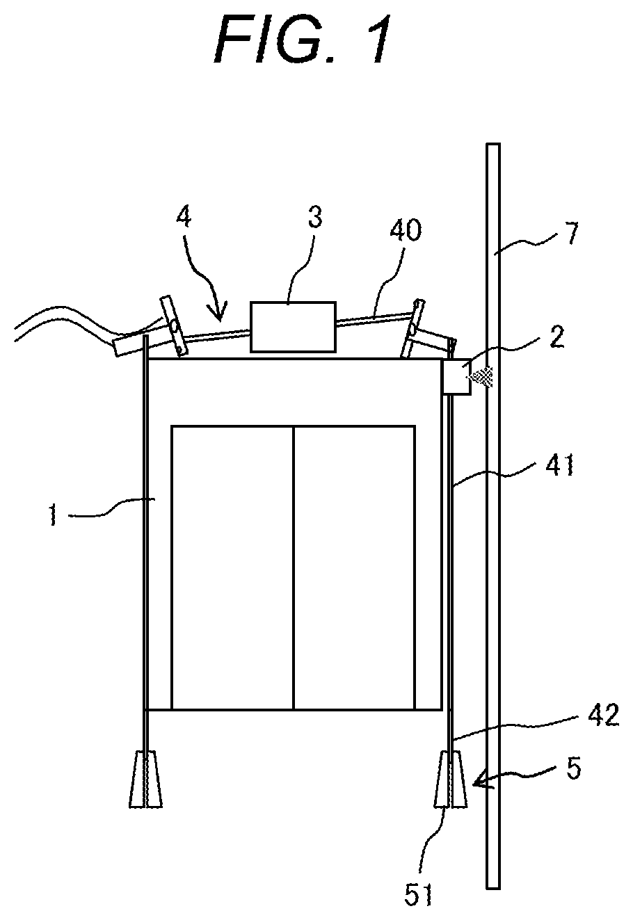 Patent US12612286 Figure 1 – Elevator device
