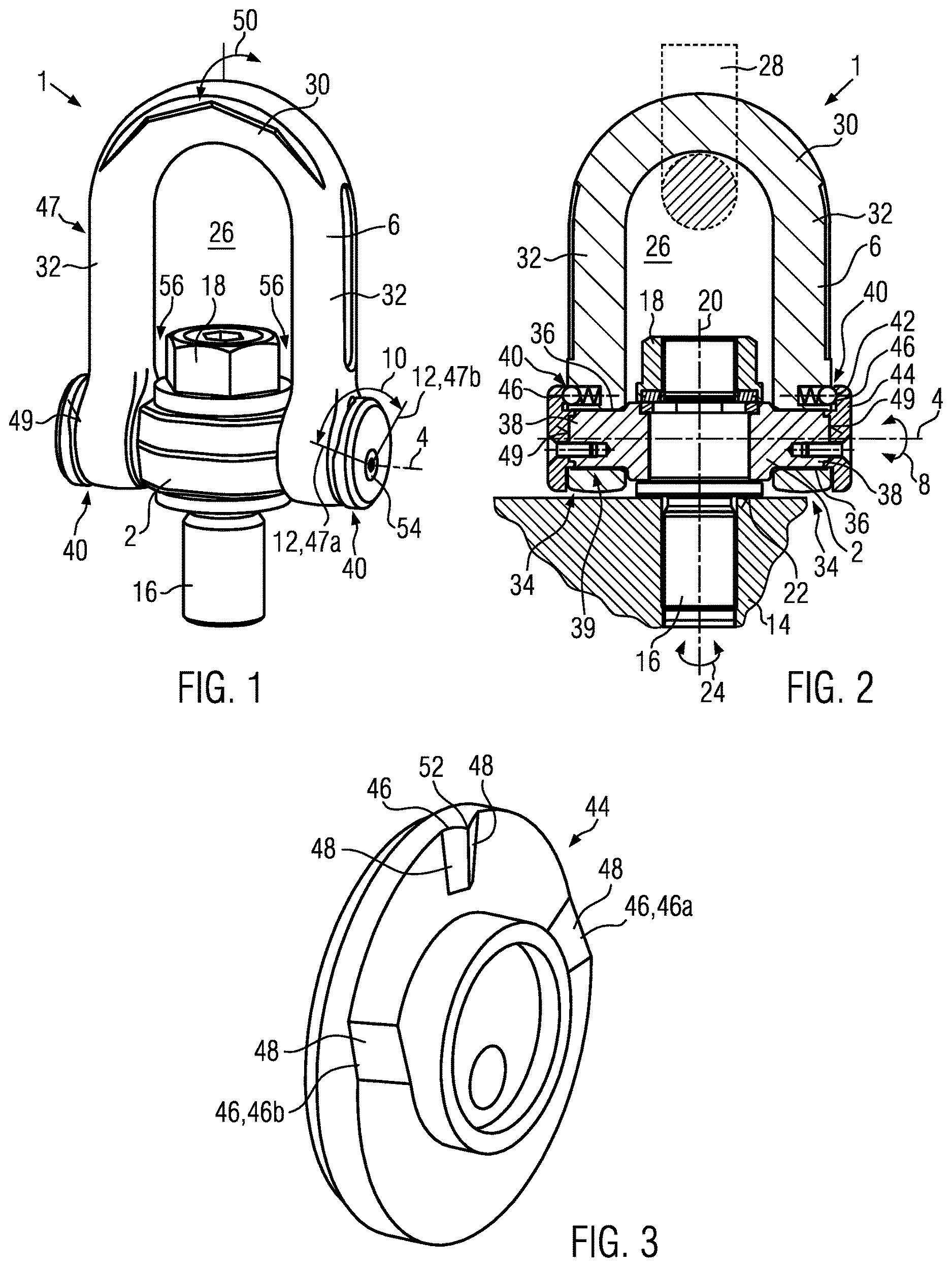 Patent US12612288 — Lashing device with adjustment mechanism which has a separate cam carrier — Figure 1