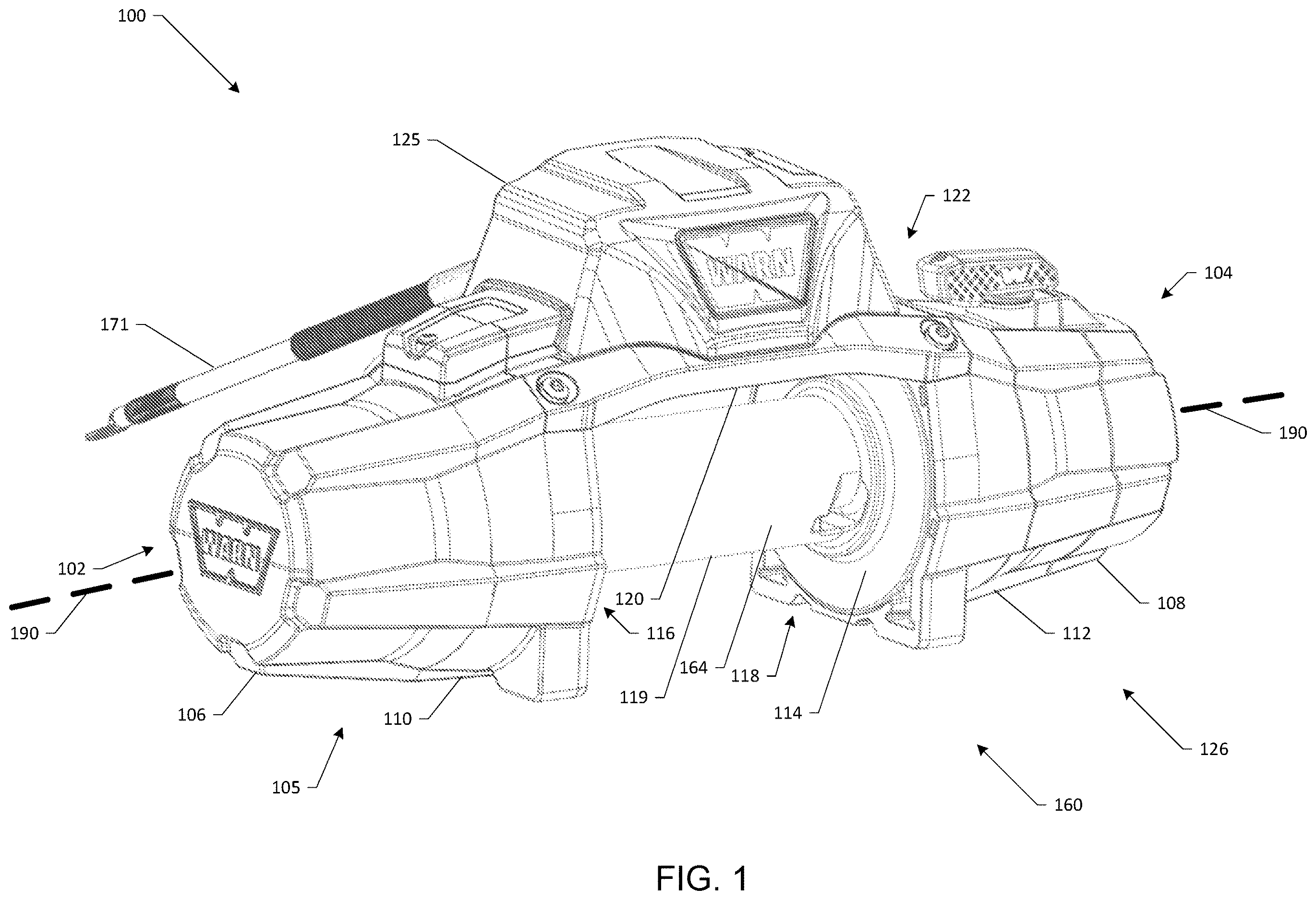 Patent US12612290 — Winch with advanced electrical and mechanical smart controls — Figure 1