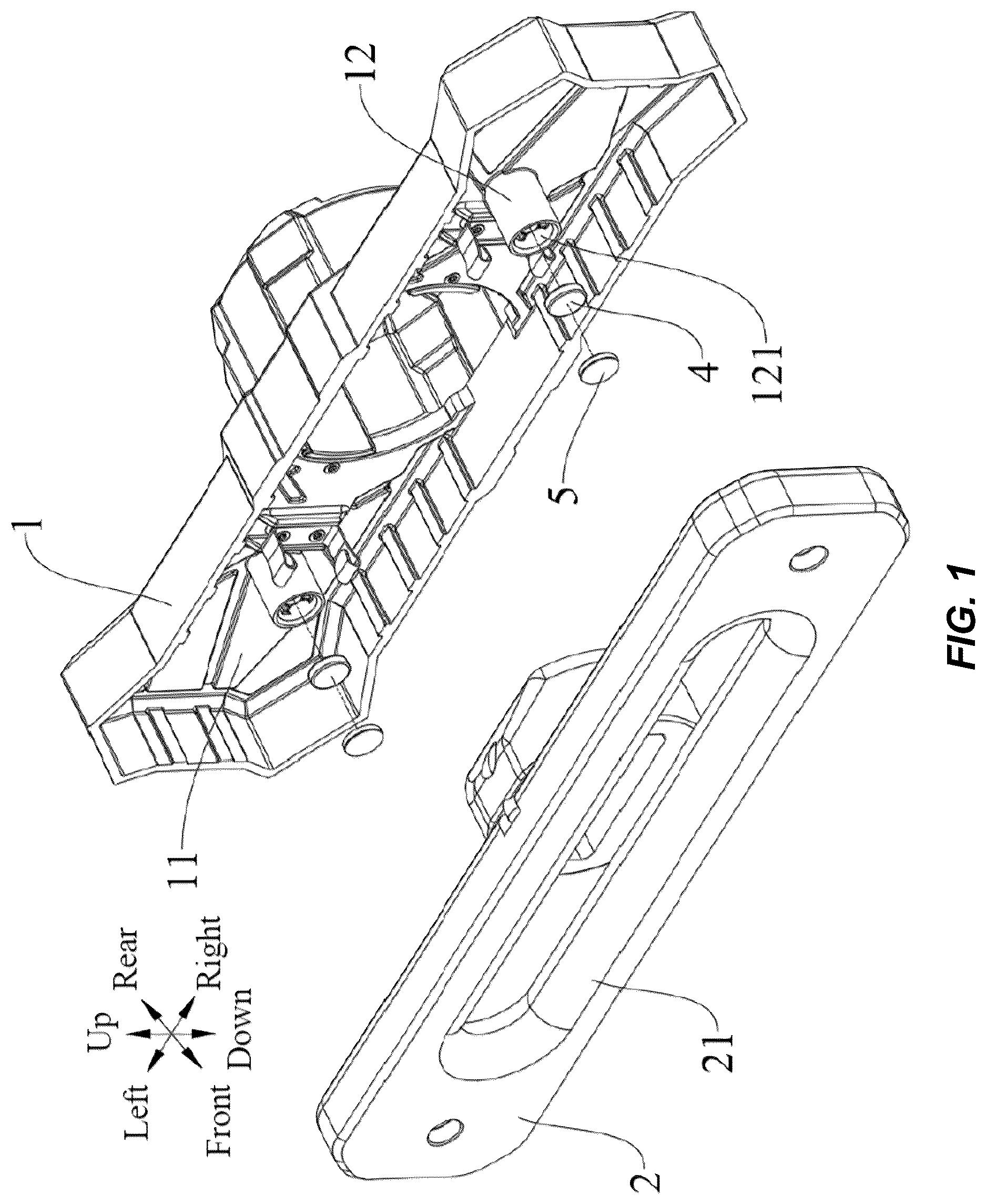 Patent US12612291 — Magnetic-attraction rope-guide protective shell, rope guide assembly, and vehicle — Figure 1
