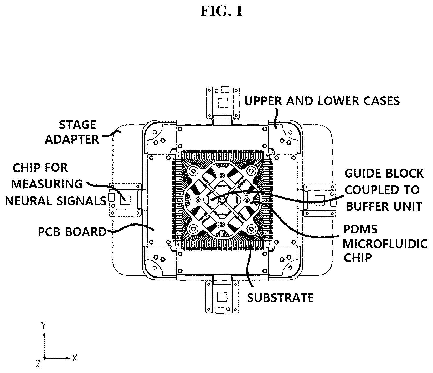 Patent US12612584 — Electroceutical screening device and screening method using same — Figure 1