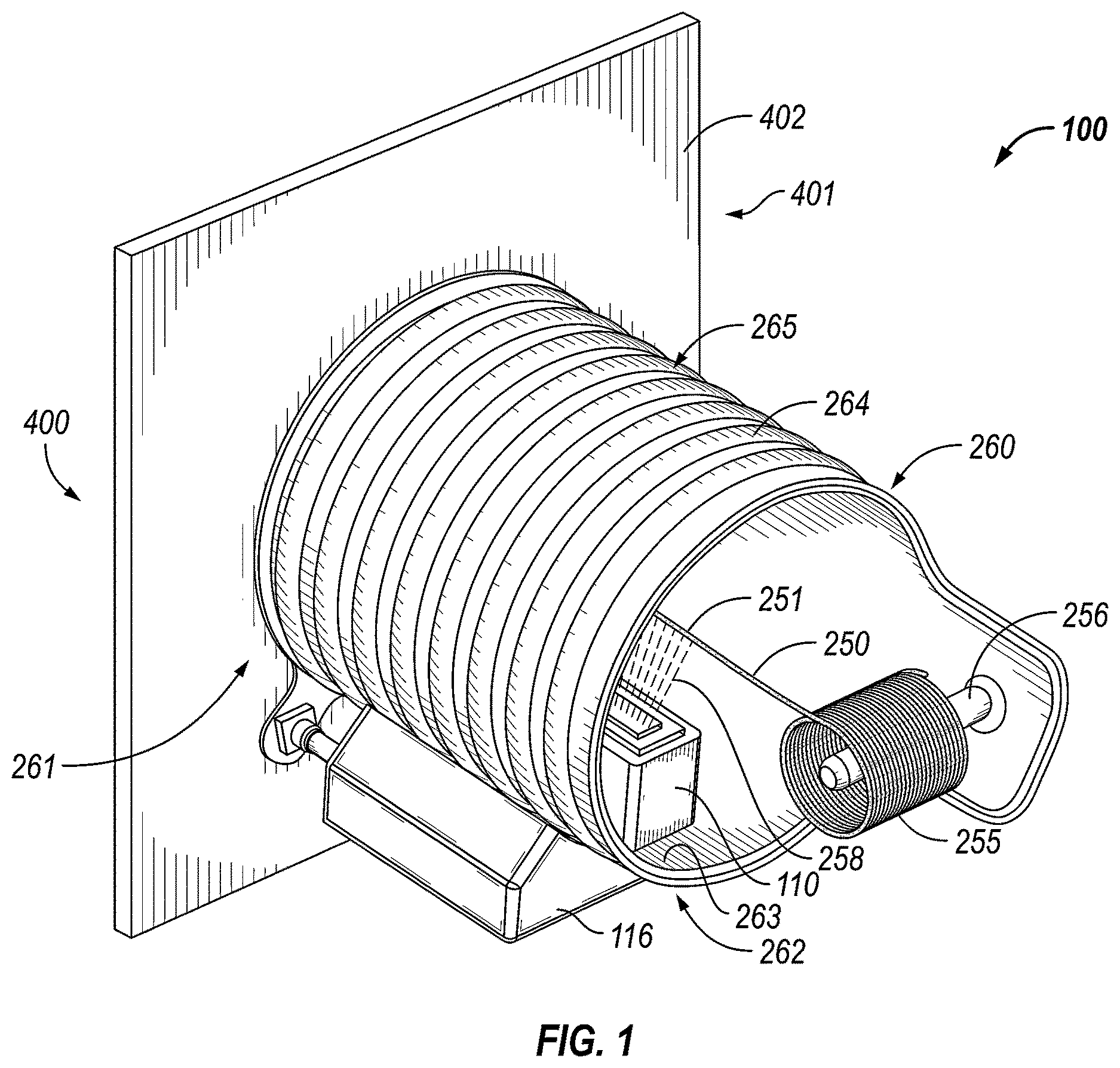 Patent US12612690 — Method and system for vacuum vapor deposition of functional thin film coatings onto an elongate substrate in space — Figure 1