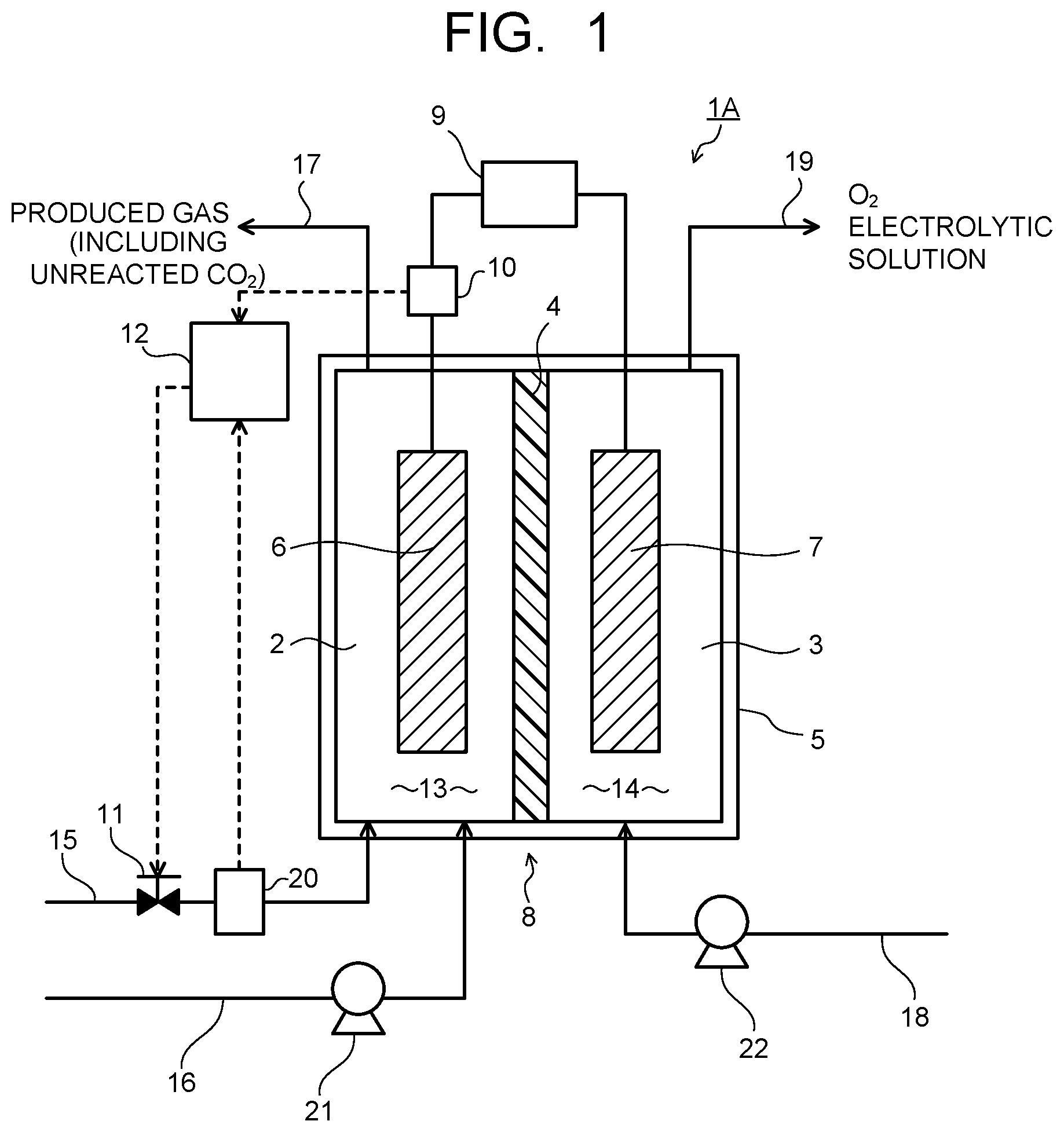 Patent US12612707 Figure 1 – Electrochemical reaction device and valuable material manufacturing system