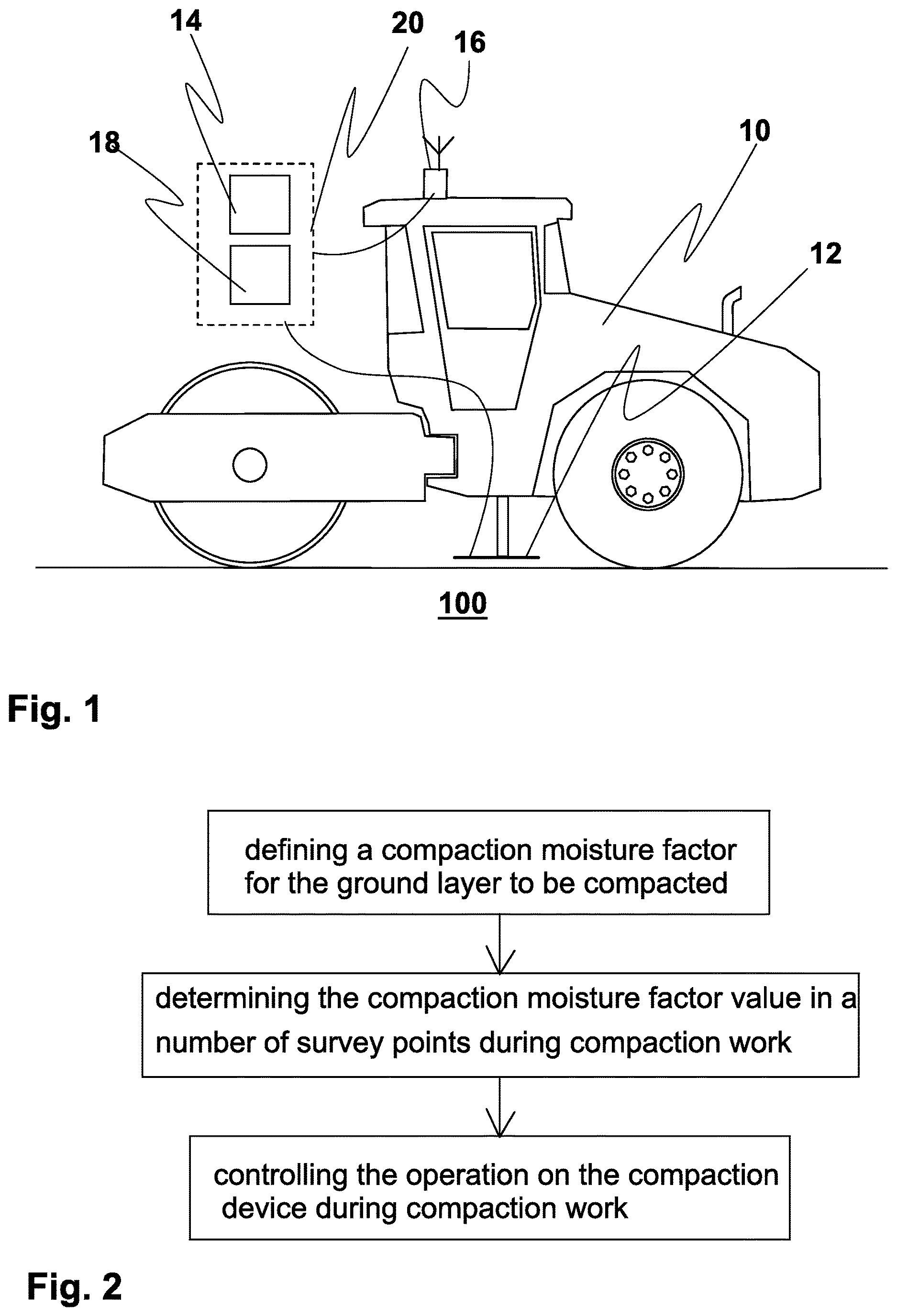 Patent US12612745 — Method for operating a movable compaction device during material compaction work — Figure 1