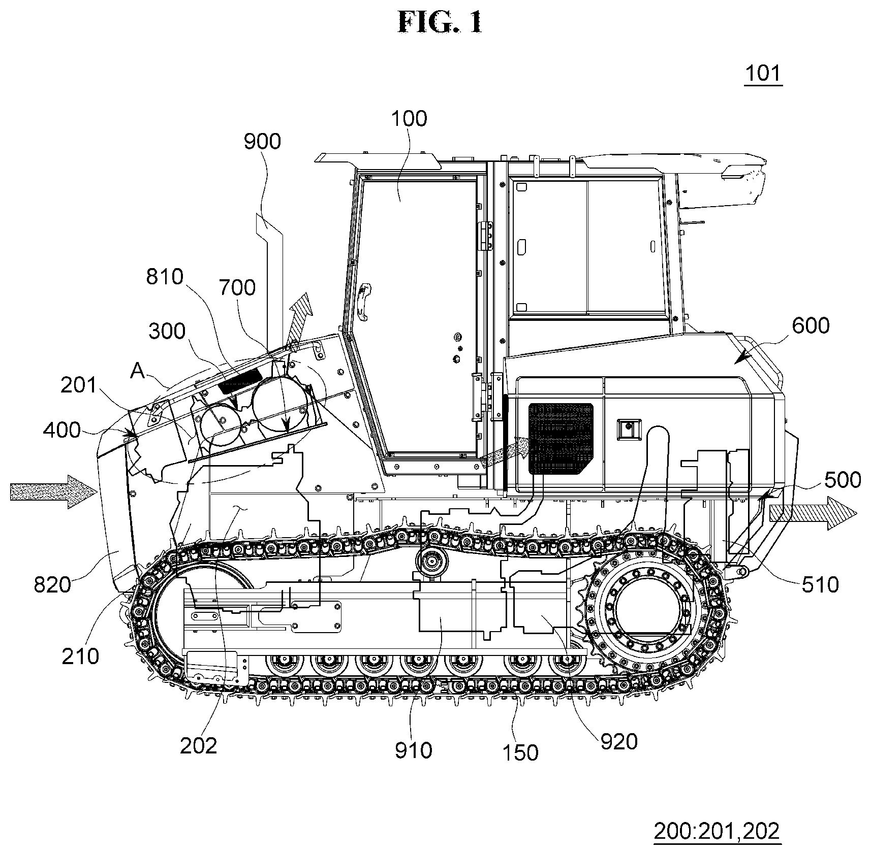 Patent US12612762 — Dozer — Figure 1