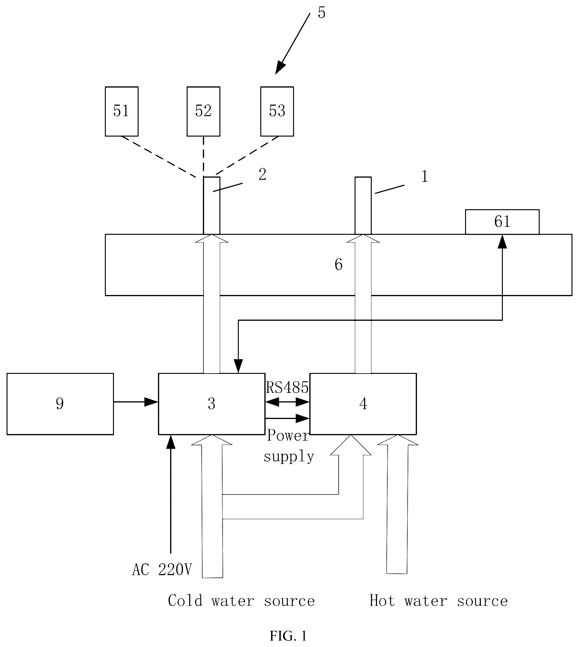 Patent US12612770 — Water supply system, control method, electronic device, and storage medium — Figure 1