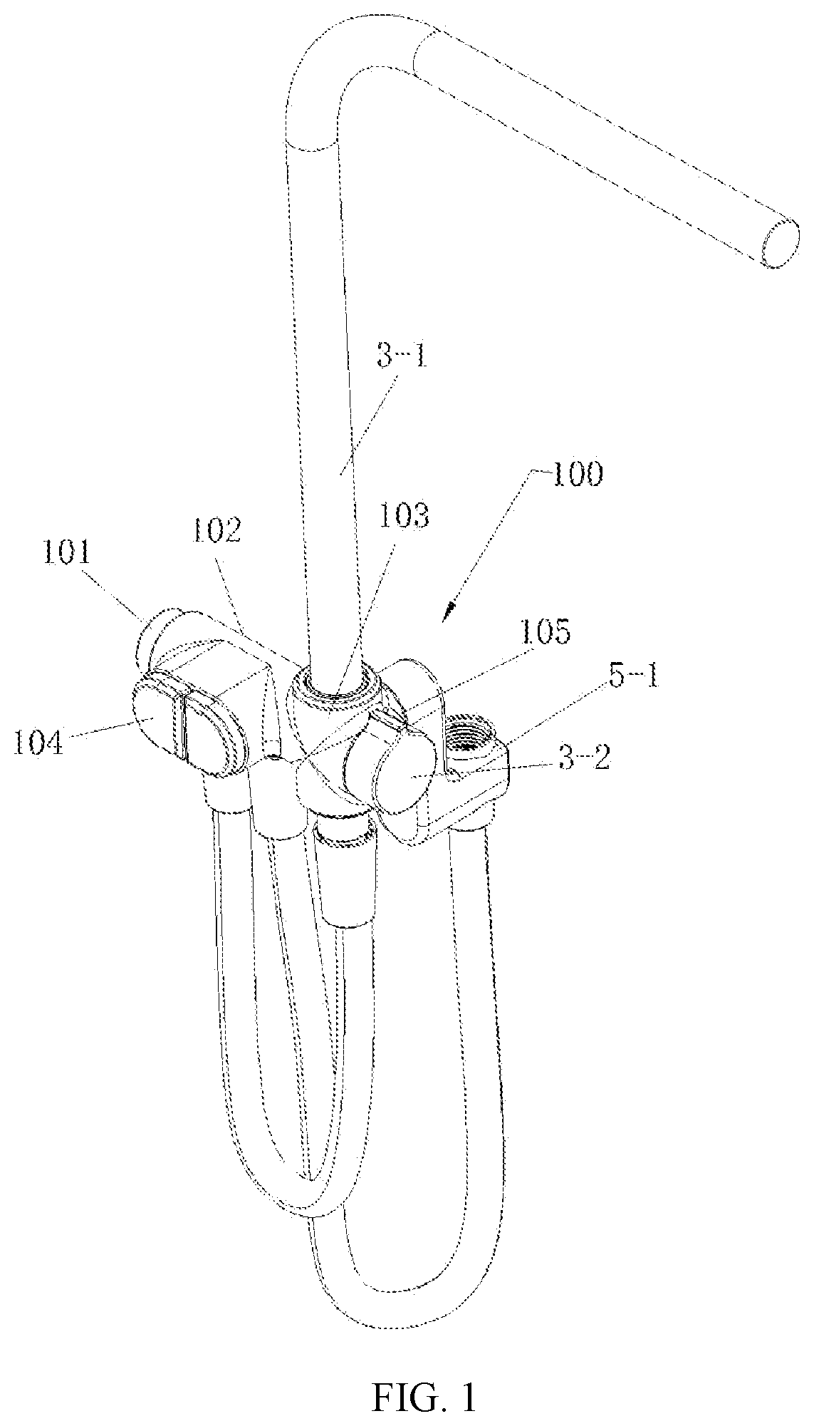 Patent US12612772 — Integrated wall-mounted base having handheld shower holder of shower system and shower system including same — Figure 1