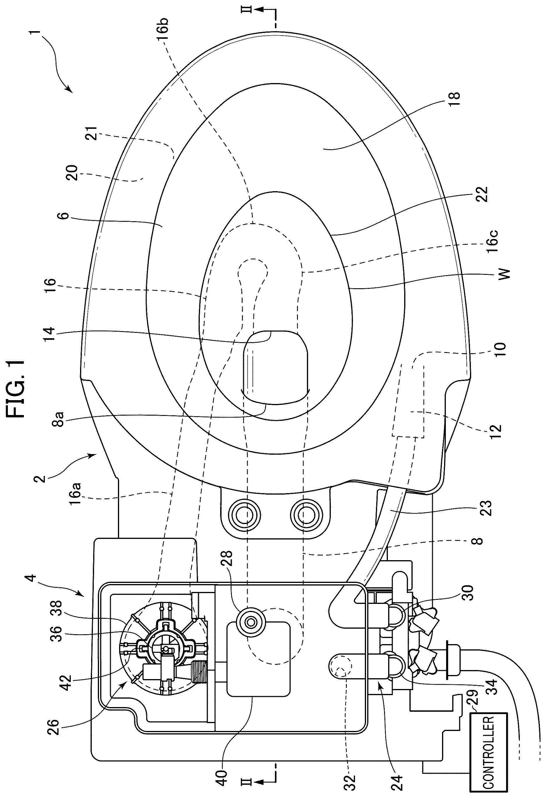 Patent US12612773 — Flush toilet — Figure 1