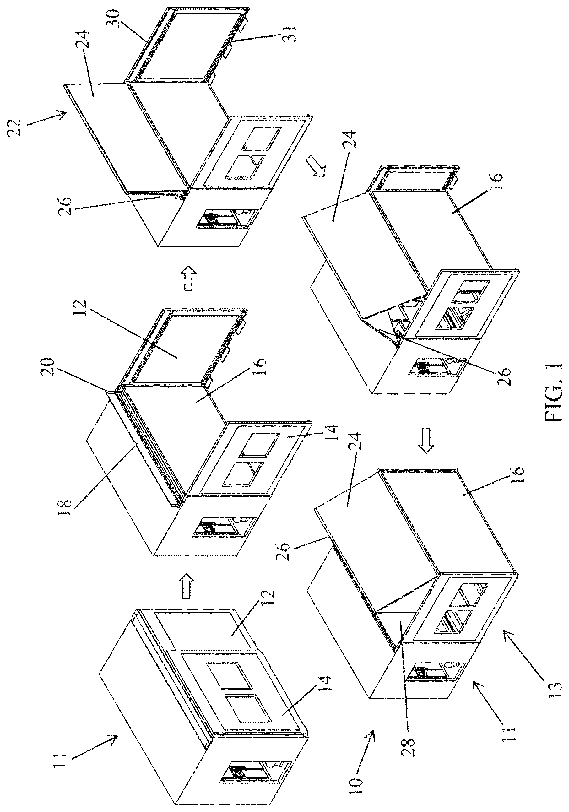 Patent US12612778 — One-directional expansion house structure — Figure 1