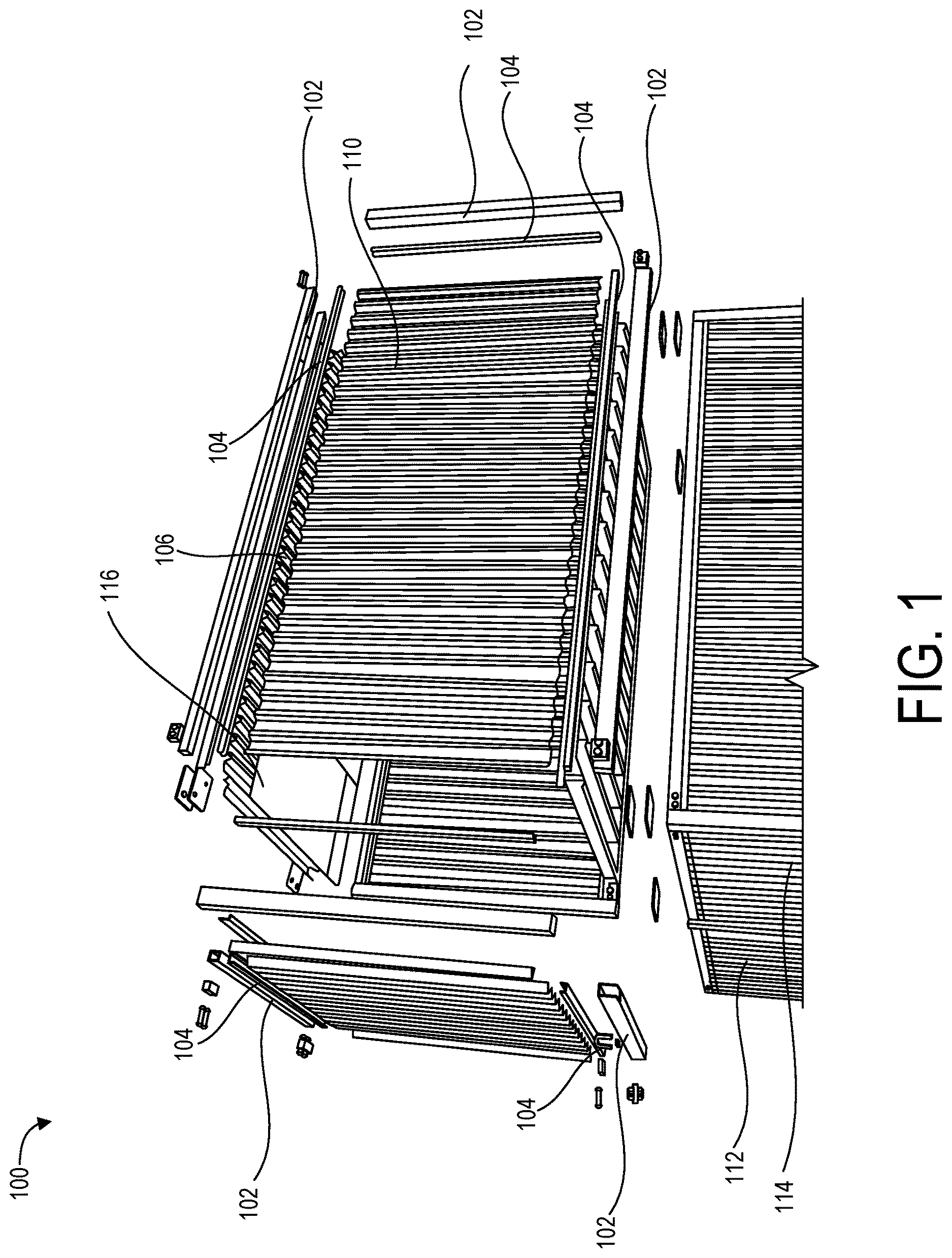 Patent US12612780 Figure 1 – Systems and methods for a modular building