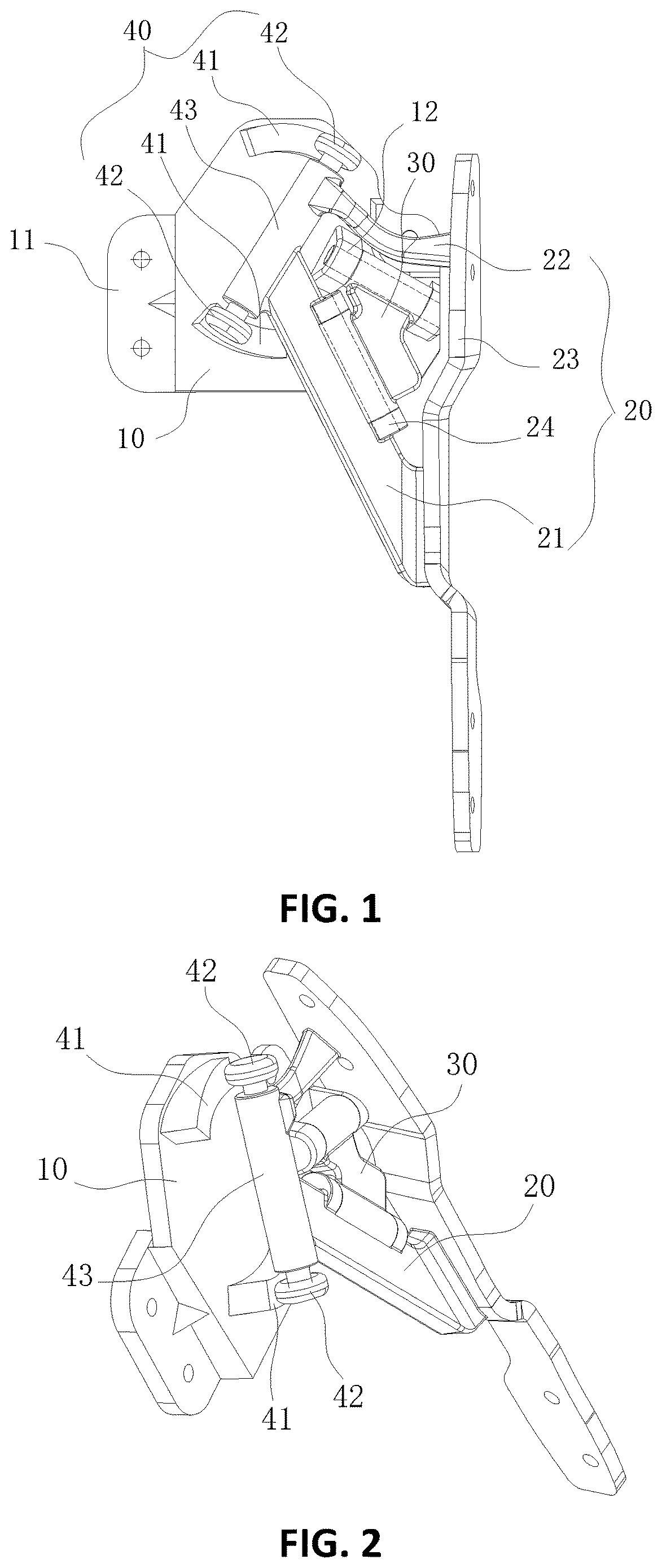 Patent US12612814 — Butterfly door hinge and vehicle having the same — Figure 1