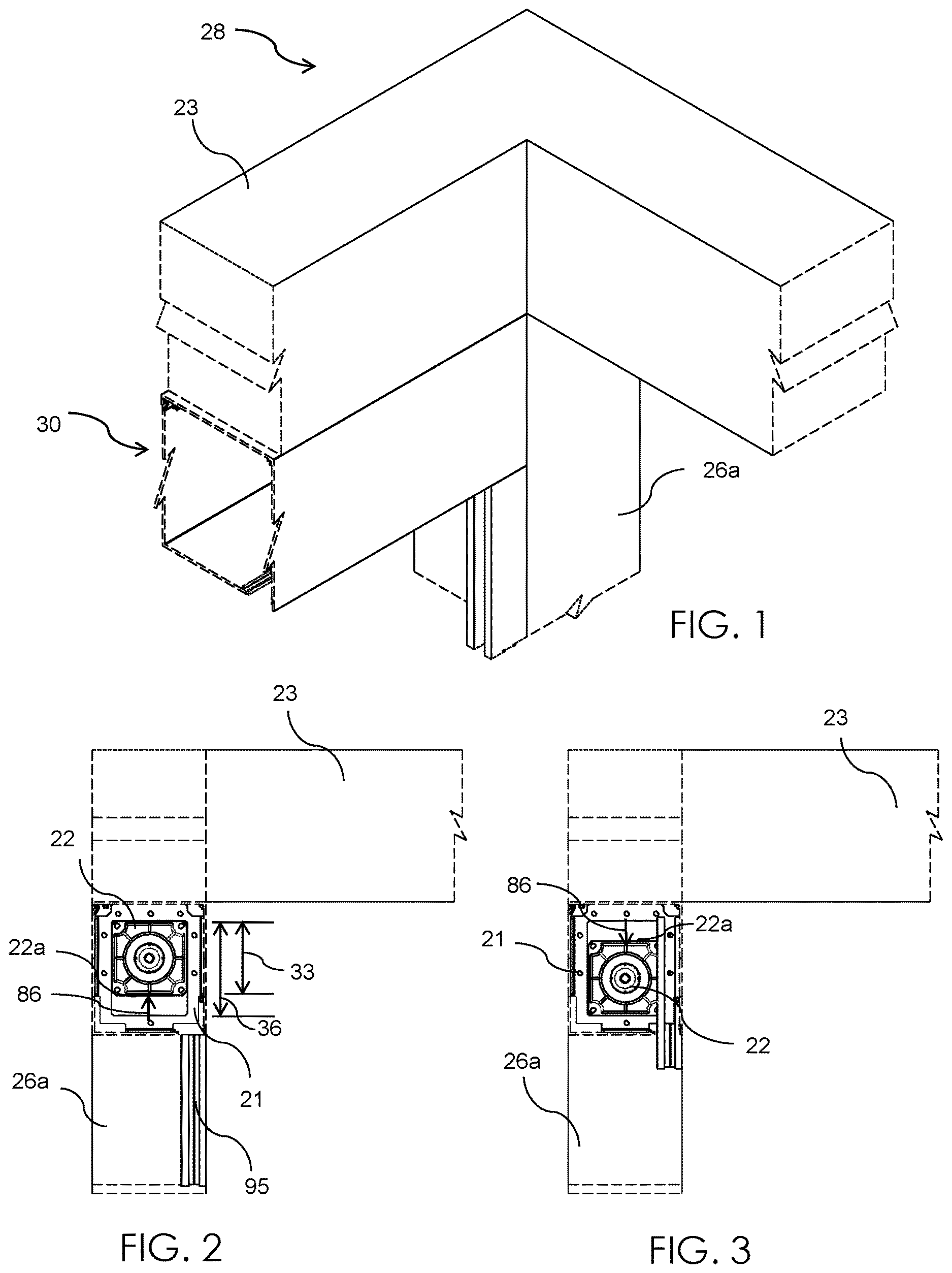 Patent US12612822 — Adjustable screen hood assembly for sloped roof structures — Figure 1