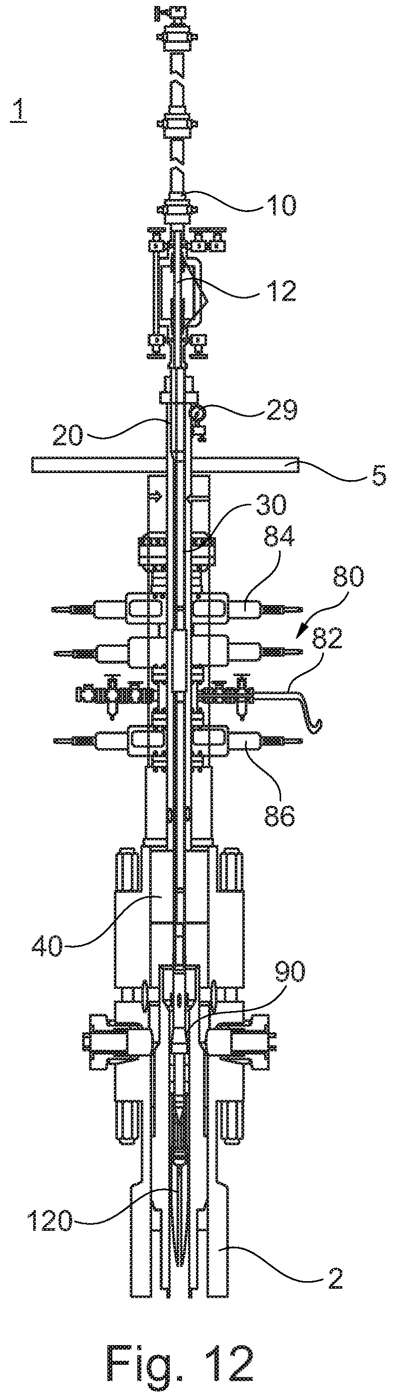 Patent US12612836 Figure 8 – Through BOP lubrication system