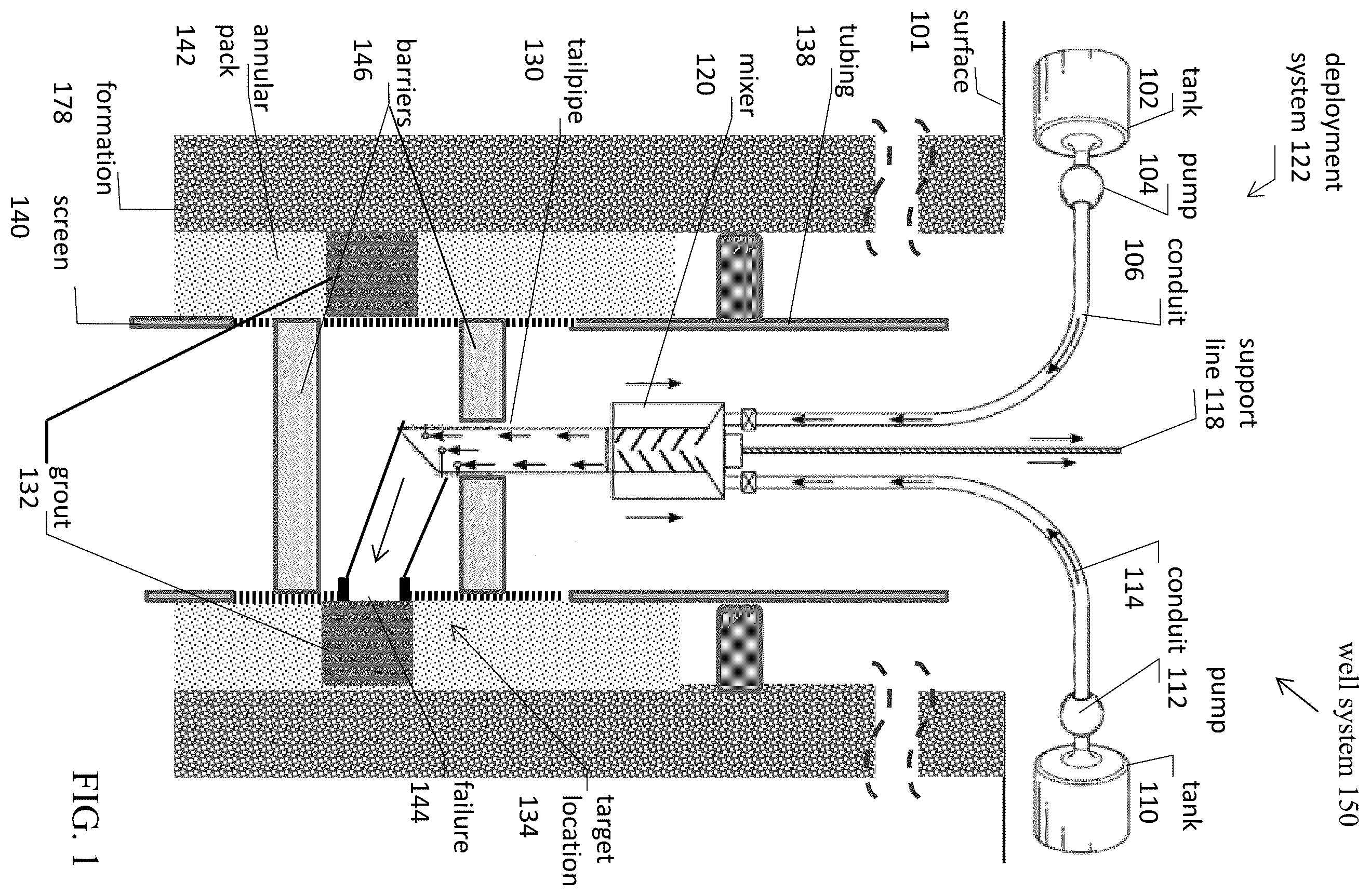 Patent US12612839 — Expandable polymer grout for sand control in a well — Figure 1