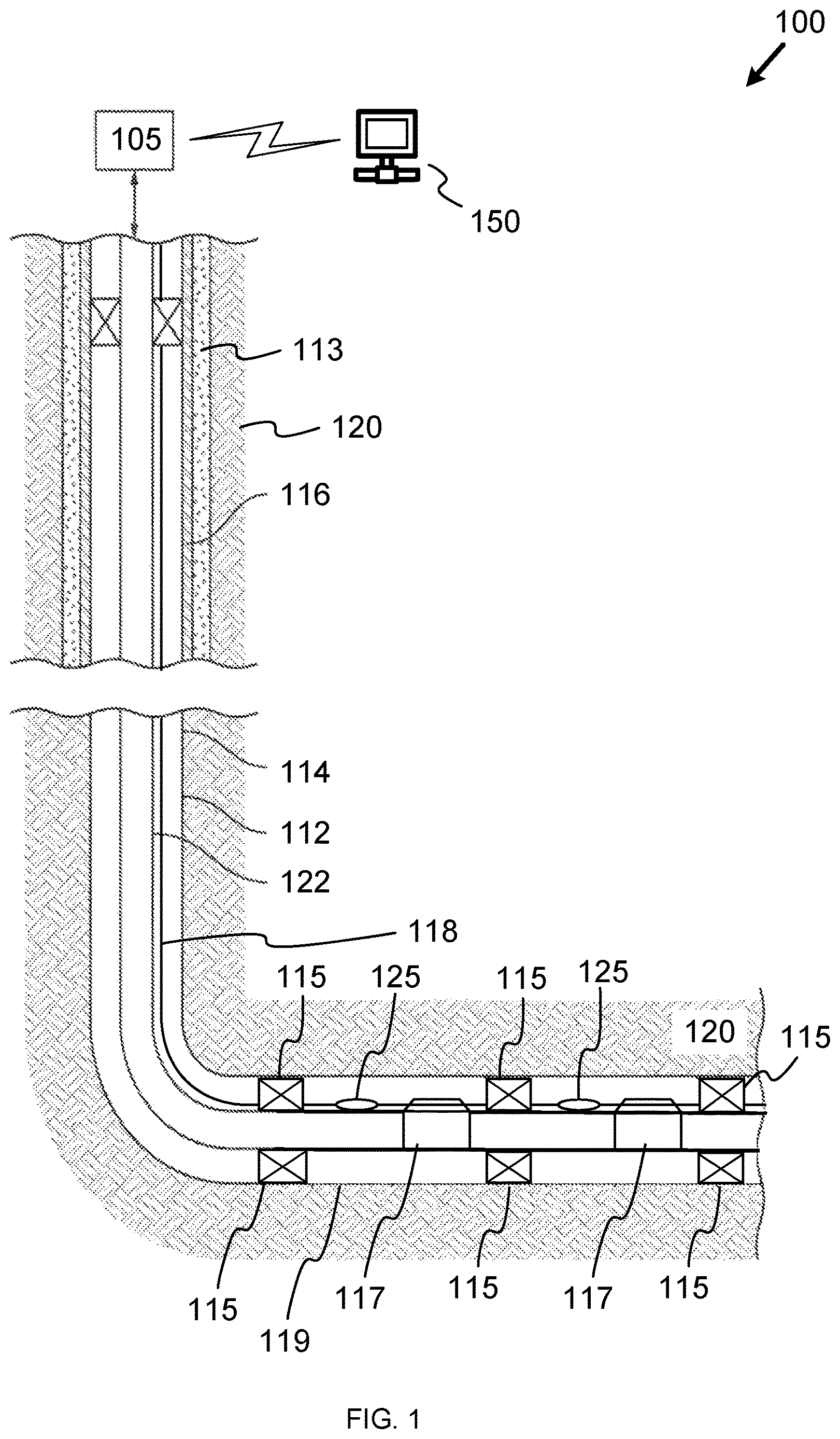 Patent US12612853 — Cement health monitoring in CCUS wells — Figure 1