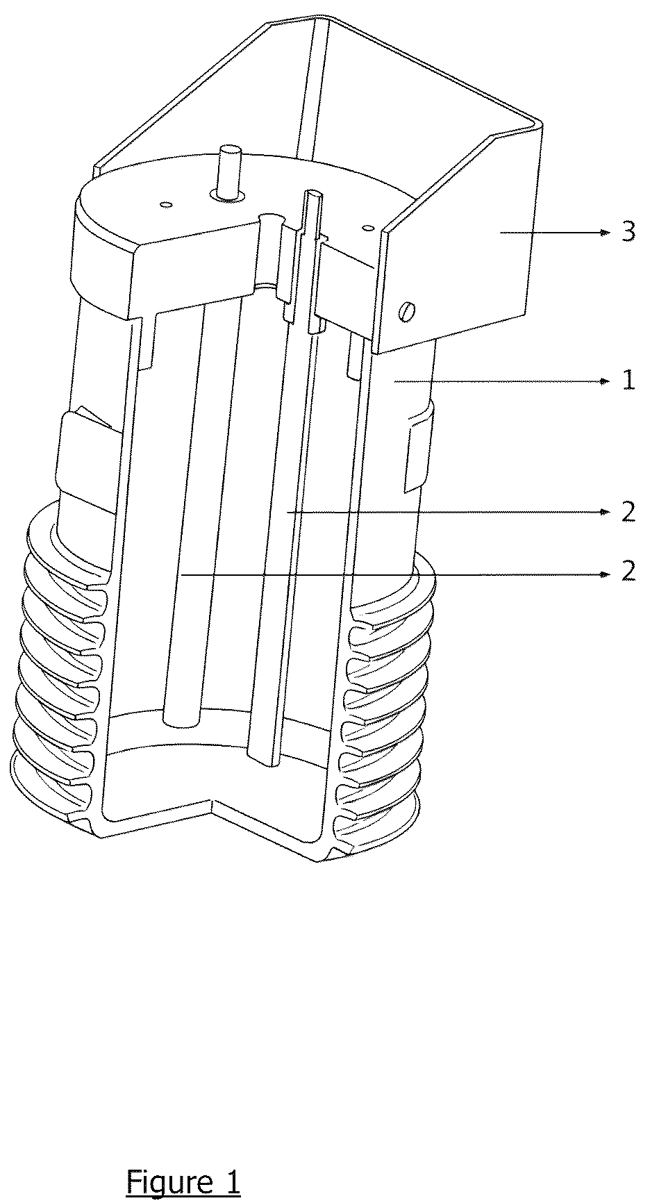 Patent US12612886 — Hydrogen generation device for optimising combustion and reducing the emission of pollutants in diesel cycle engines and method of use — Figure 1