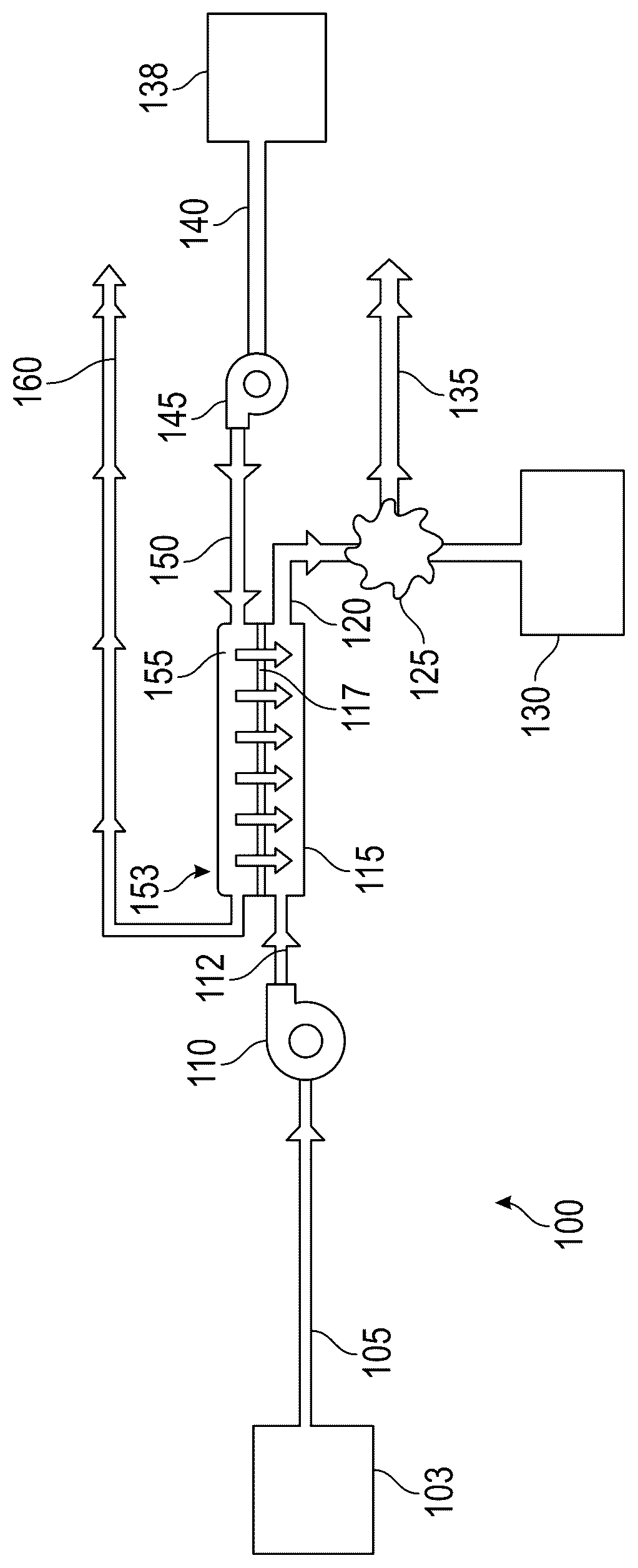 Patent US12612888 Figure 1 – Membrane-based energy harvesting through salinity gradient of available upstream water resources