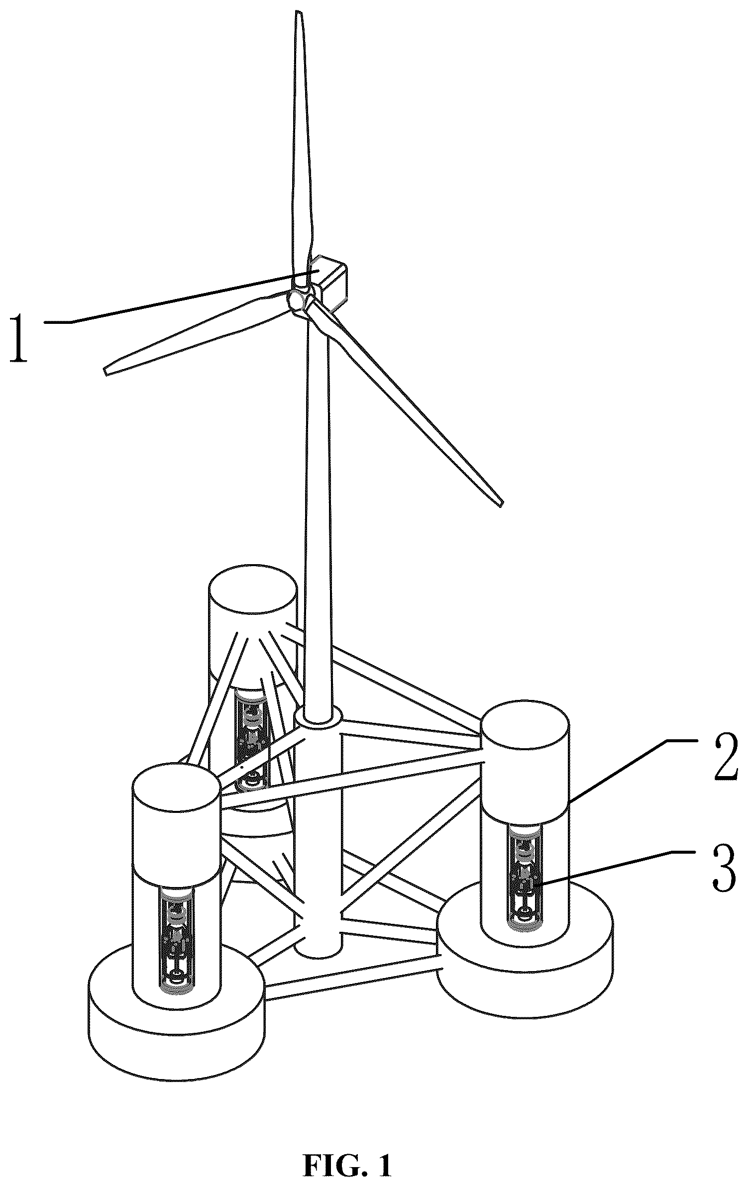 Patent US12612890 Figure 1 – Kinetic energy recovery wind-wave integrated system