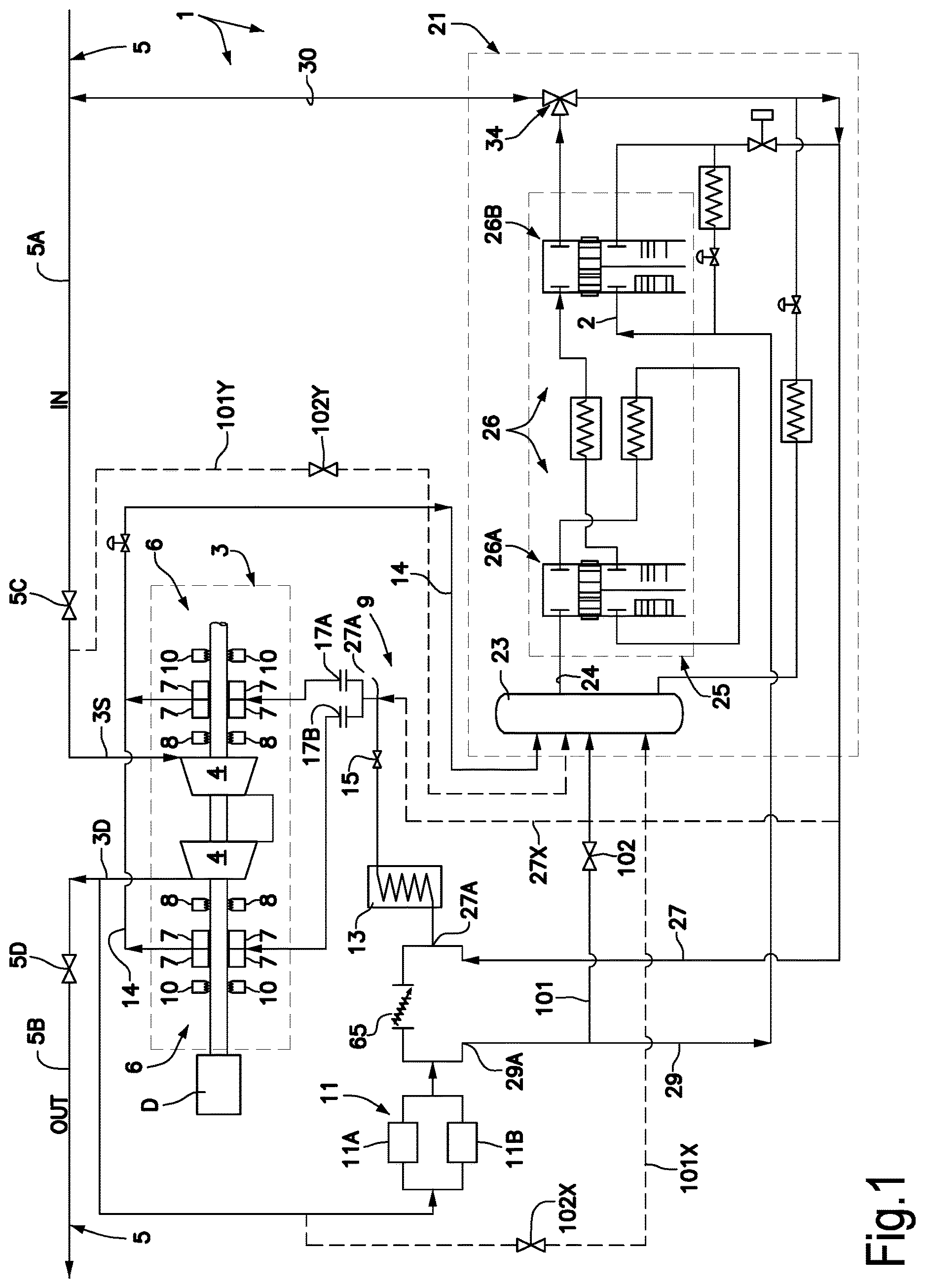 Patent US12612922 — Sealing gas leakage recovery and sealing gas boosting system and method — Figure 1