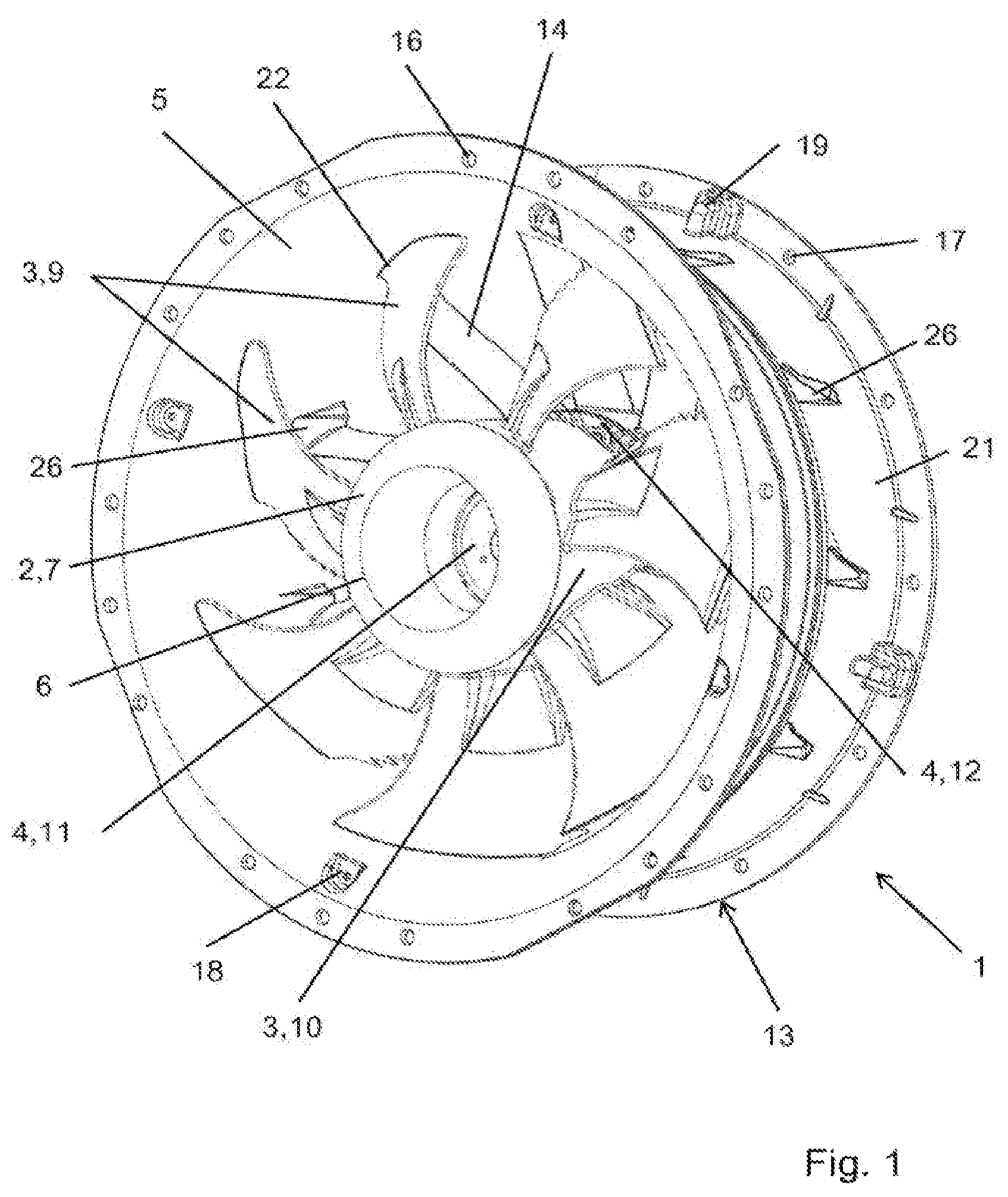 Patent US12612924 — Axial, diagonal or radial fan having a hub contour — Figure 1