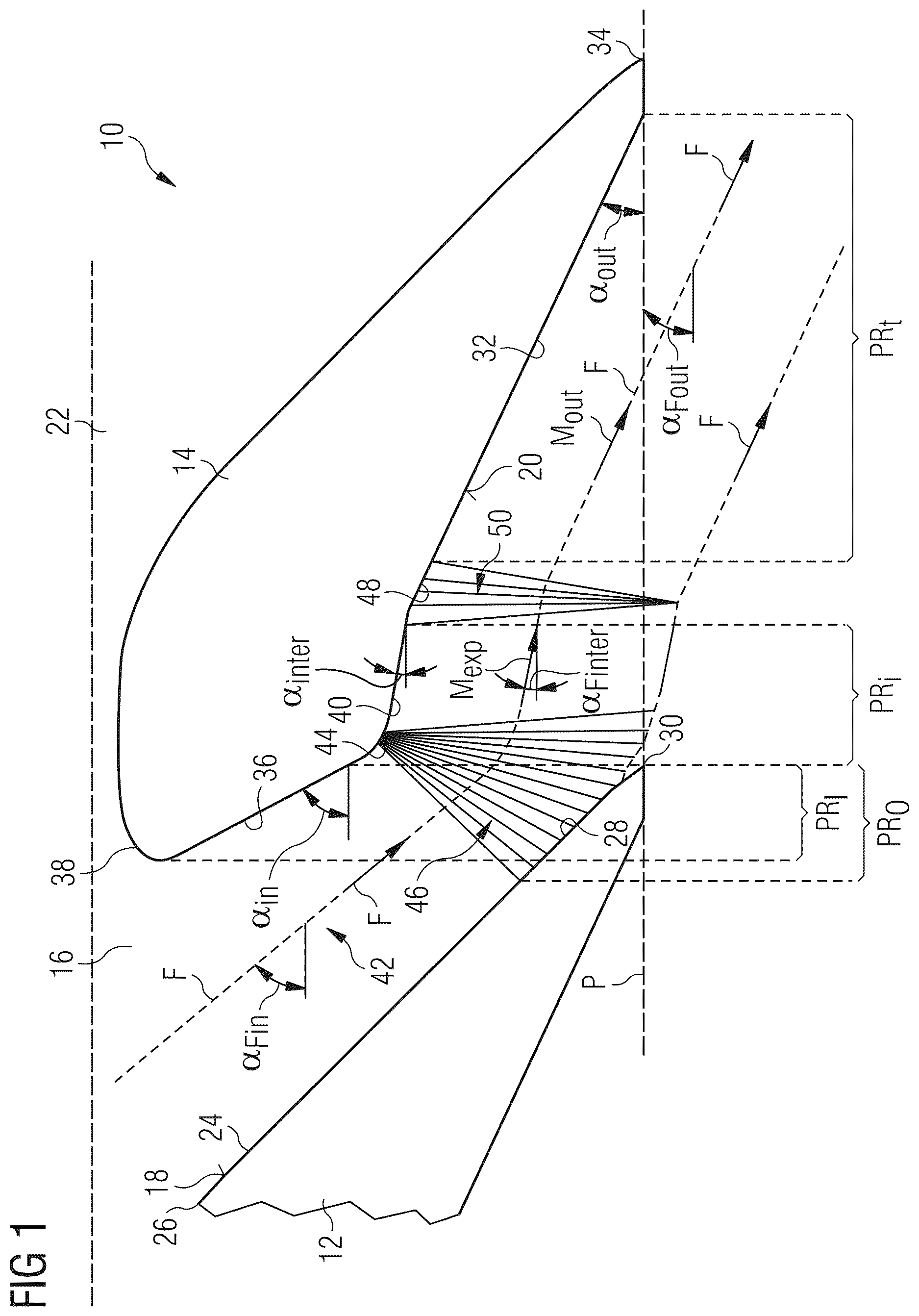 Patent US12612927 — Guide vane arrangement for use in a turbine — Figure 1
