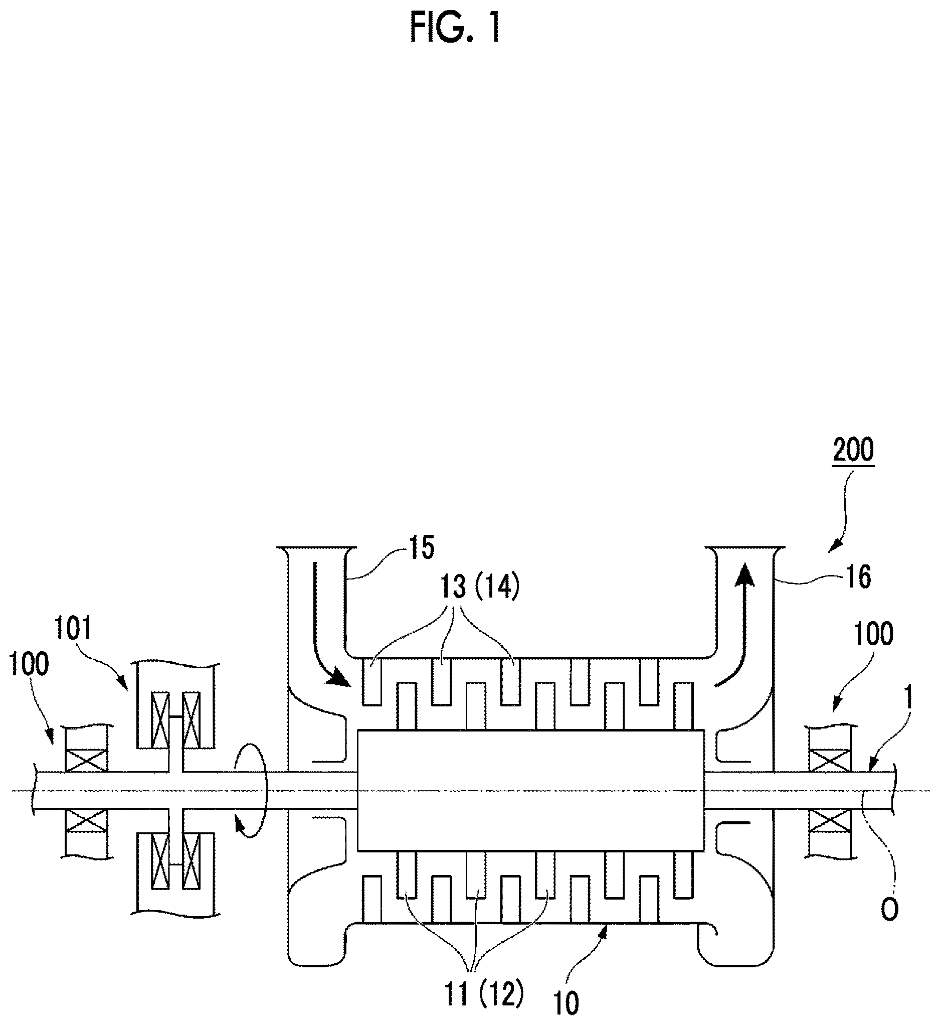Patent US12612945 — Bearing device and rotating machine — Figure 1