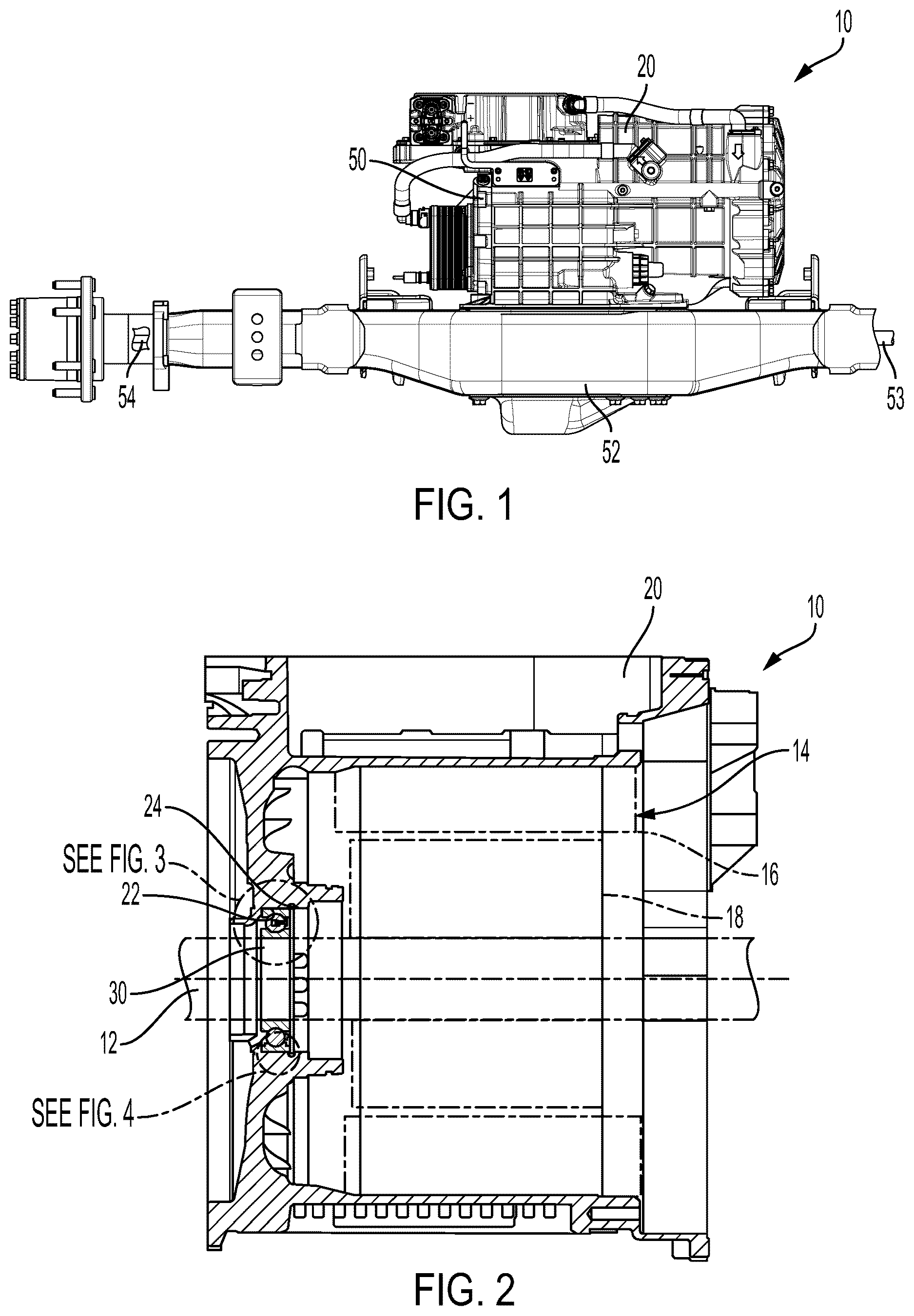 Patent US12612946 — EAxle with snap ring and press-fit retainer for bearing — Figure 1