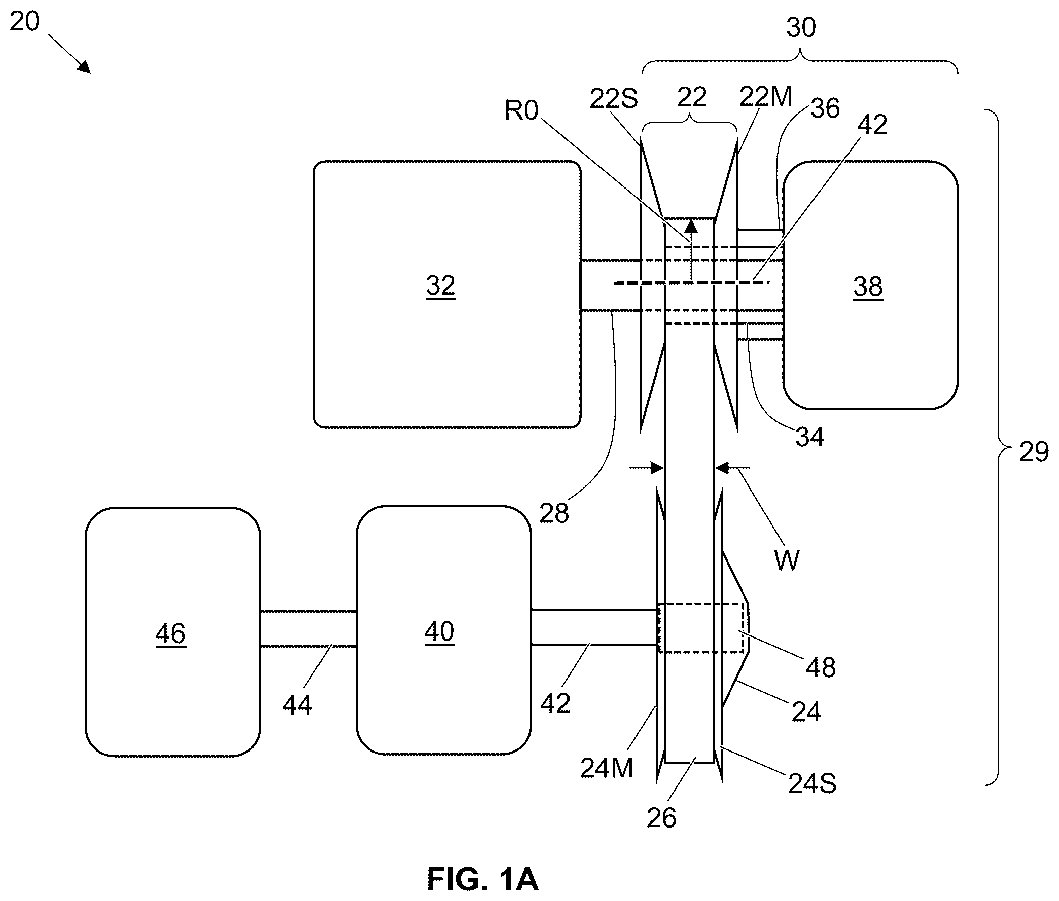 Patent US12612956 — Driven clutch for continuously variable transmission — Figure 1
