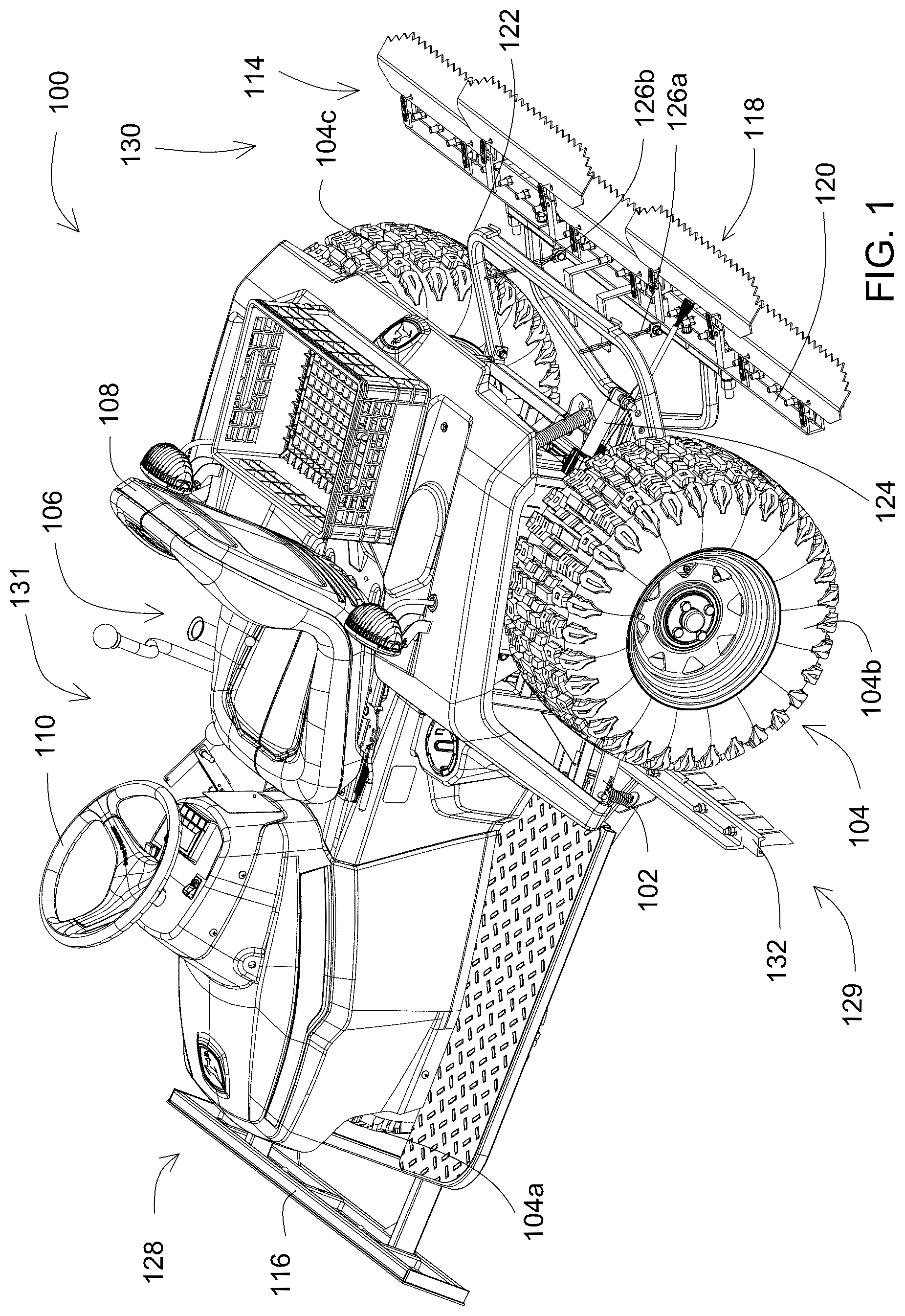 Patent US12612962 Figure 1 – Differential lock for independent wheel motors