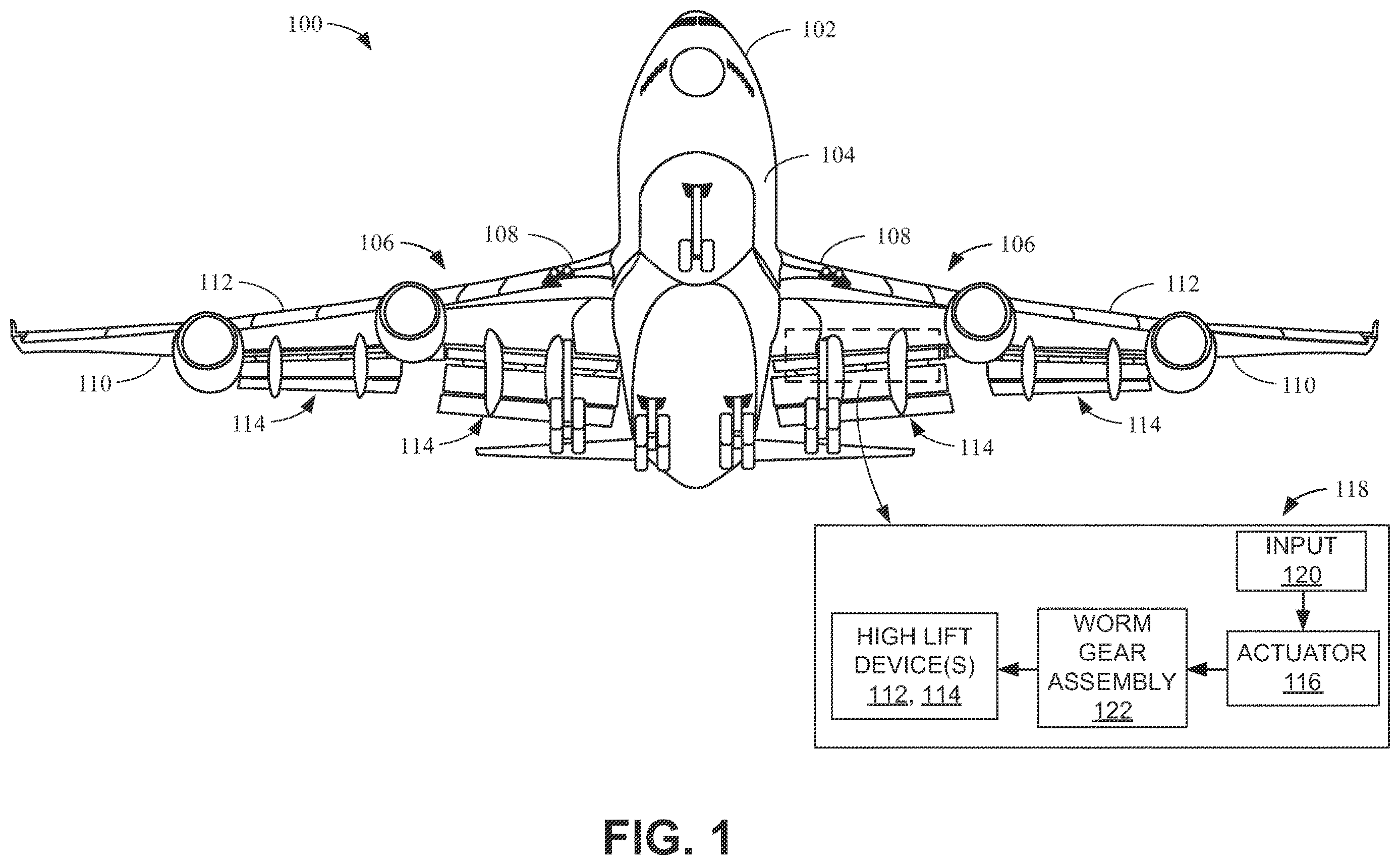 Patent US12612965 — Methods and apparatus to passively lubricate a worm gear assembly — Figure 1