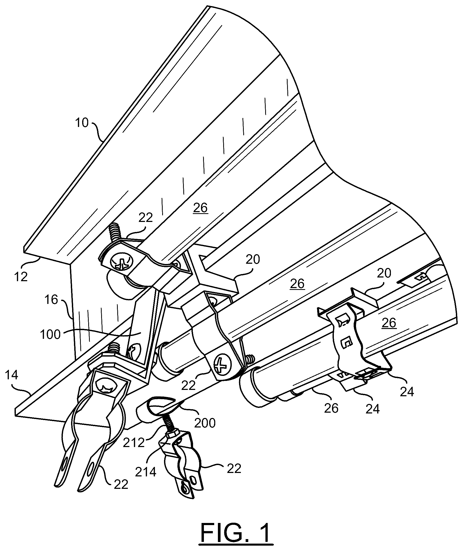 Patent US12612979 Figure 1 – Beam clamp