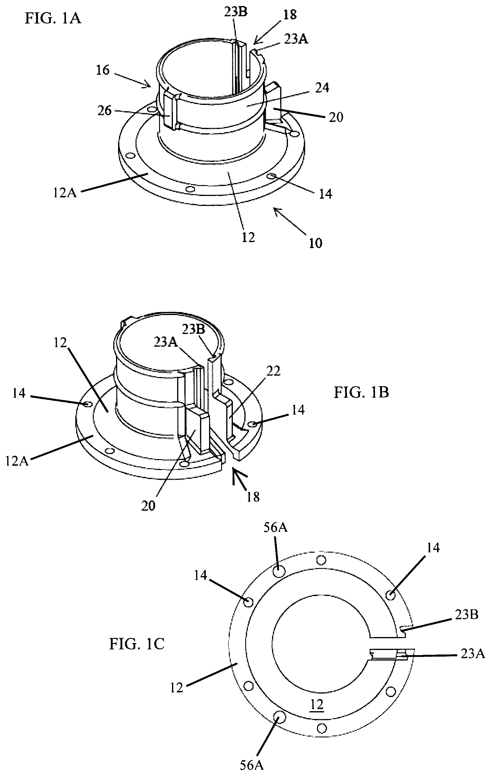 Patent US12612990 Figure 1 – Side wall seal for piping