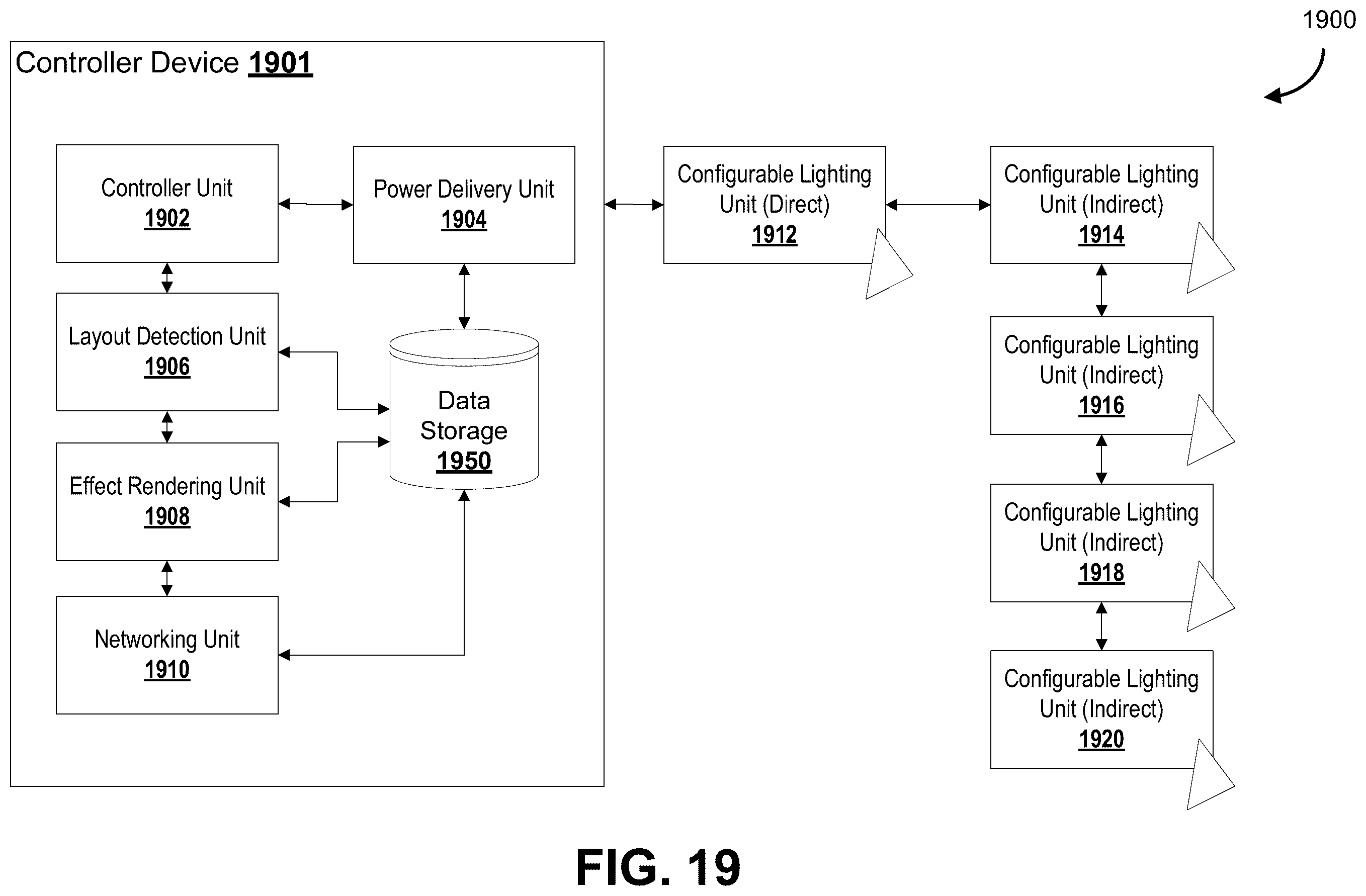 Patent US12613014 Figure 19 – Systems and methods for connecting and controlling configurable lighting units