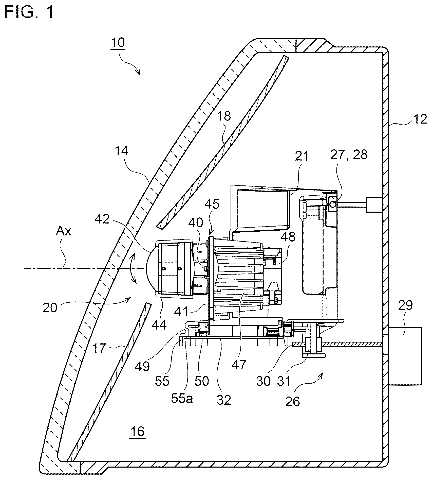 Patent US12613019 — Vehicle lamp — Figure 1