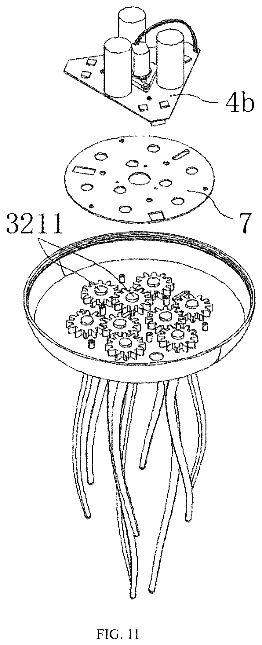 Patent US12613024 Figure 11 – Tentacle animal bionic lamp