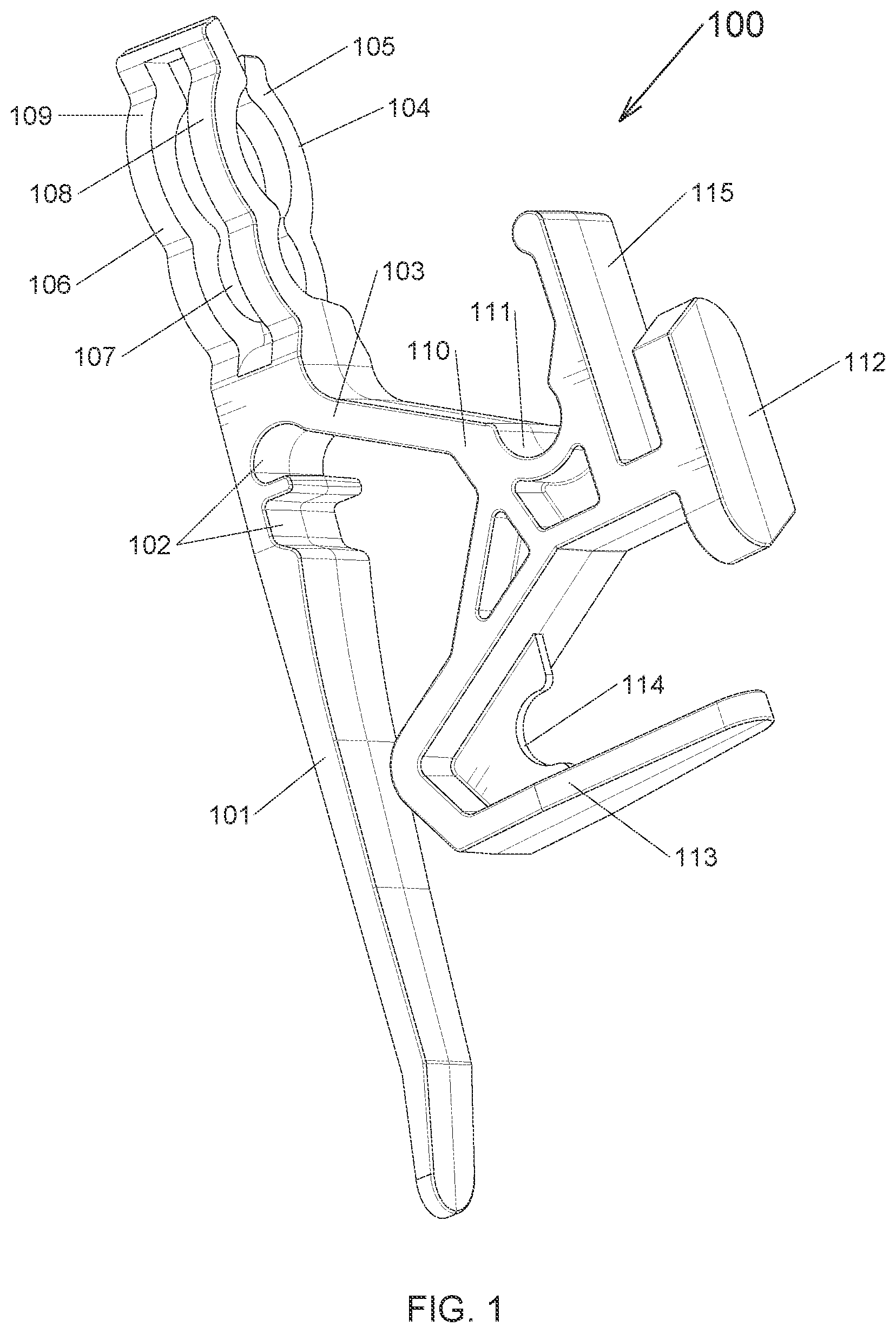 Patent US12613026 — System and method for hanging decorative elements at an elevated height — Figure 1