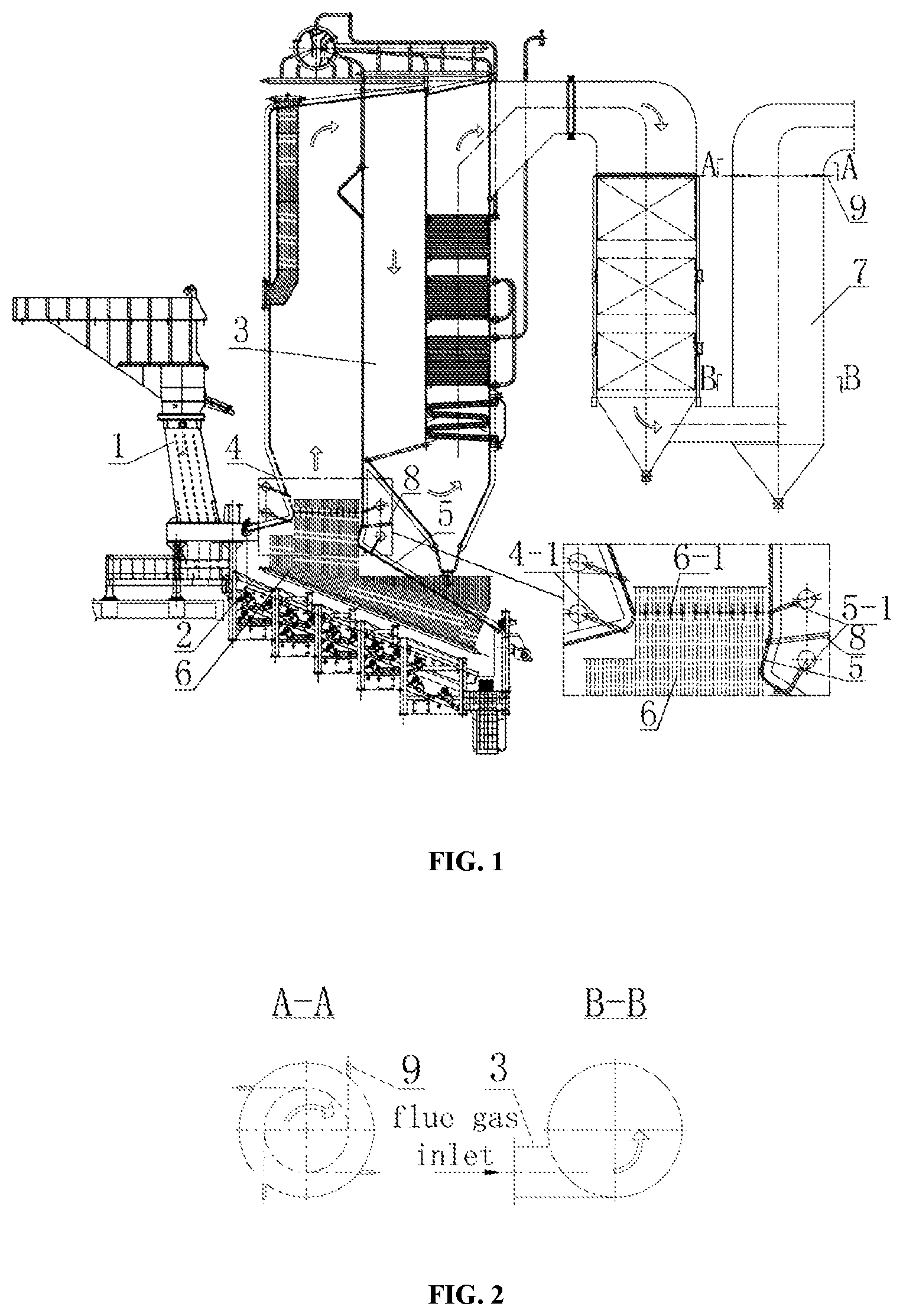 Patent US12613032 — Industrial solid waste incinerator and flue gas treatment apparatus — Figure 1