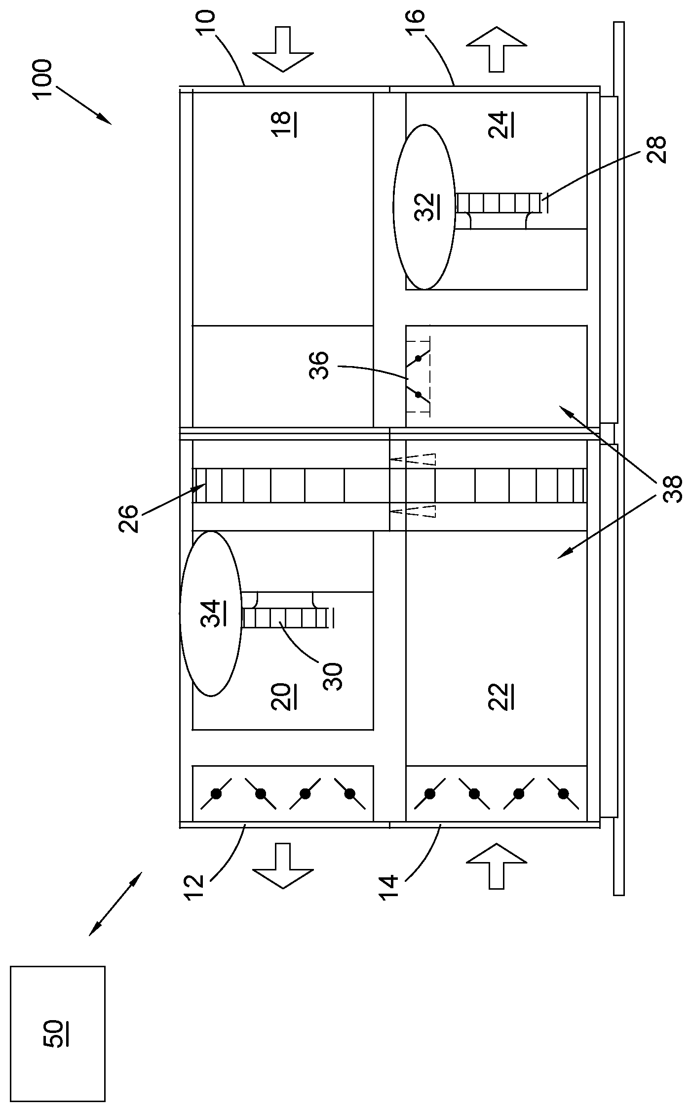 Patent US12613049 Figure 1 – Air handling unit