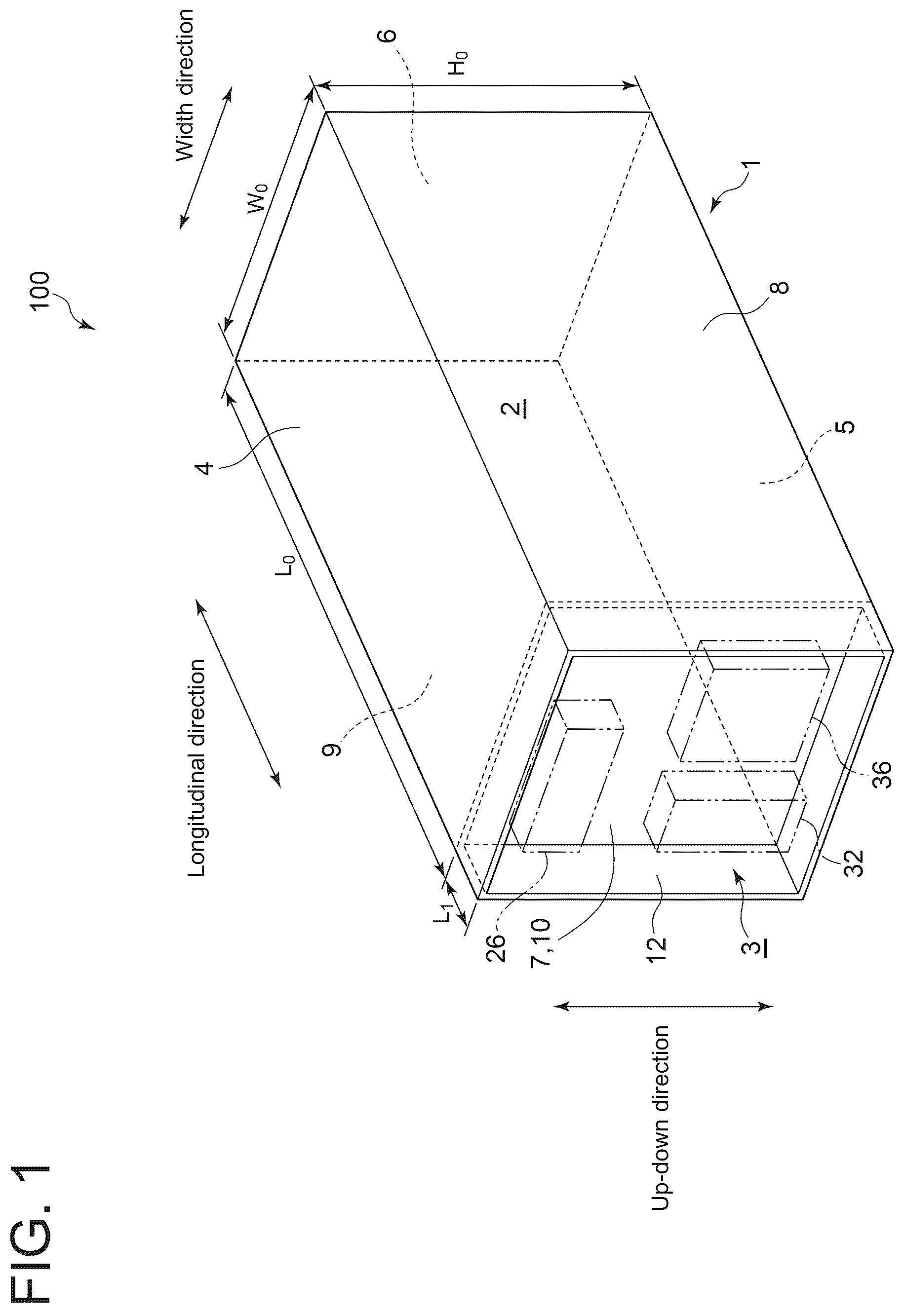 Patent US12613061 — Reefer container — Figure 1