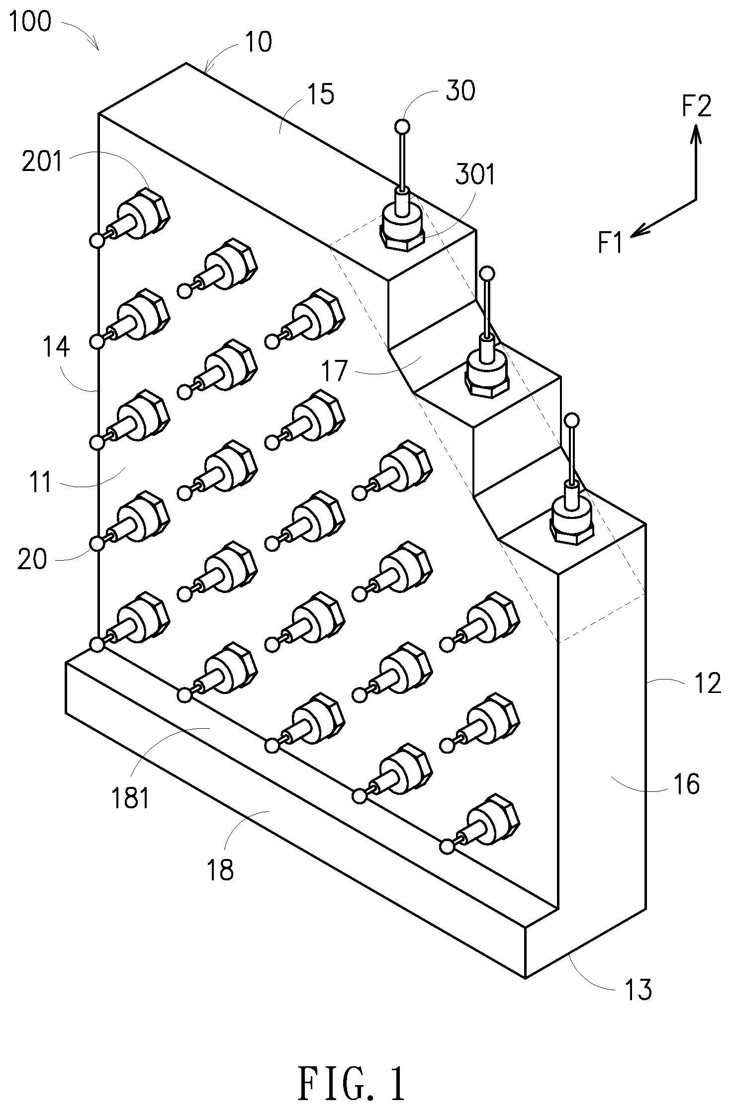 Patent US12613086 — Five-axis space precision measurement fixture — Figure 1