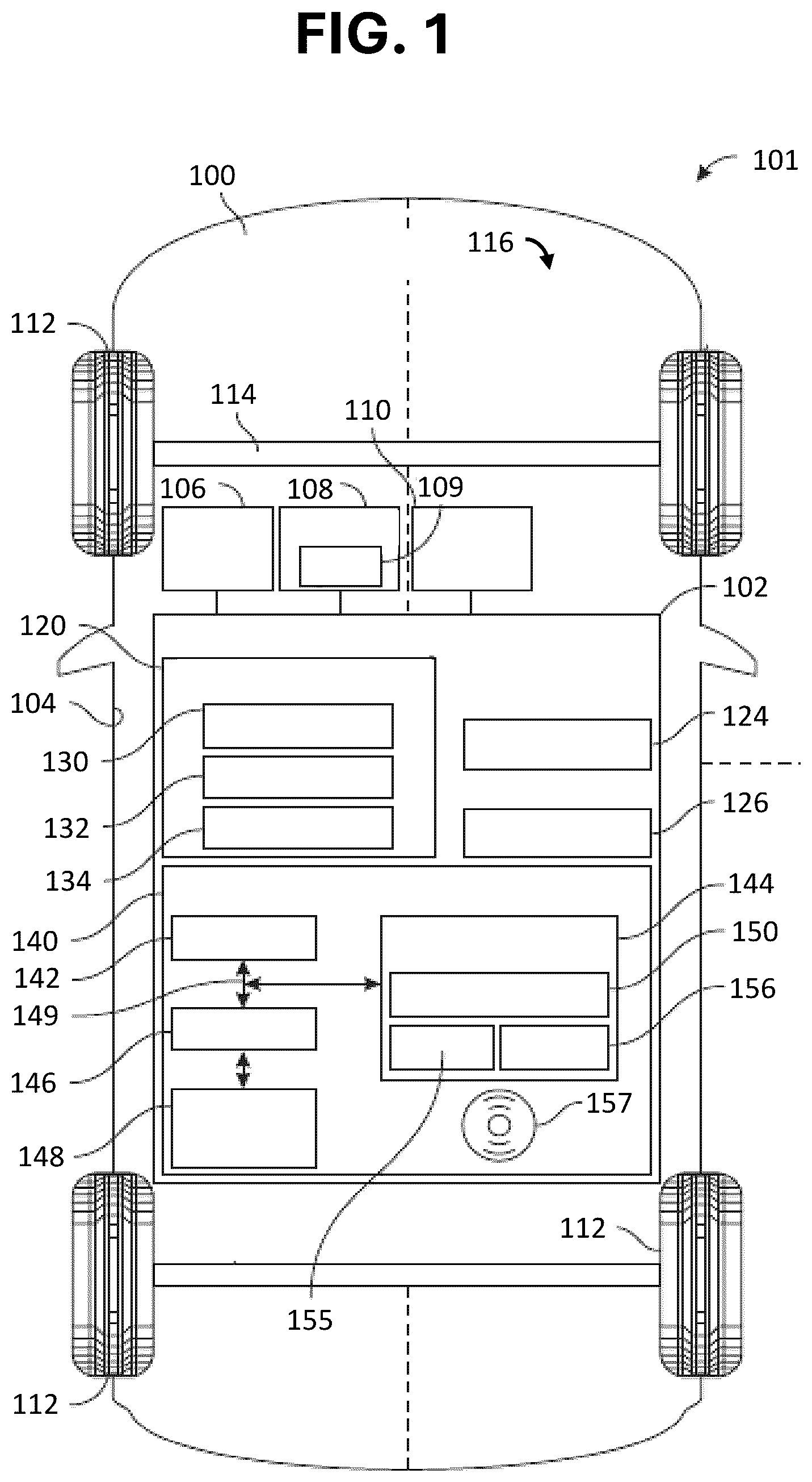 Patent US12613100 — Method and system of ambiguity resolution and bias reduction for perception and map association — Figure 1