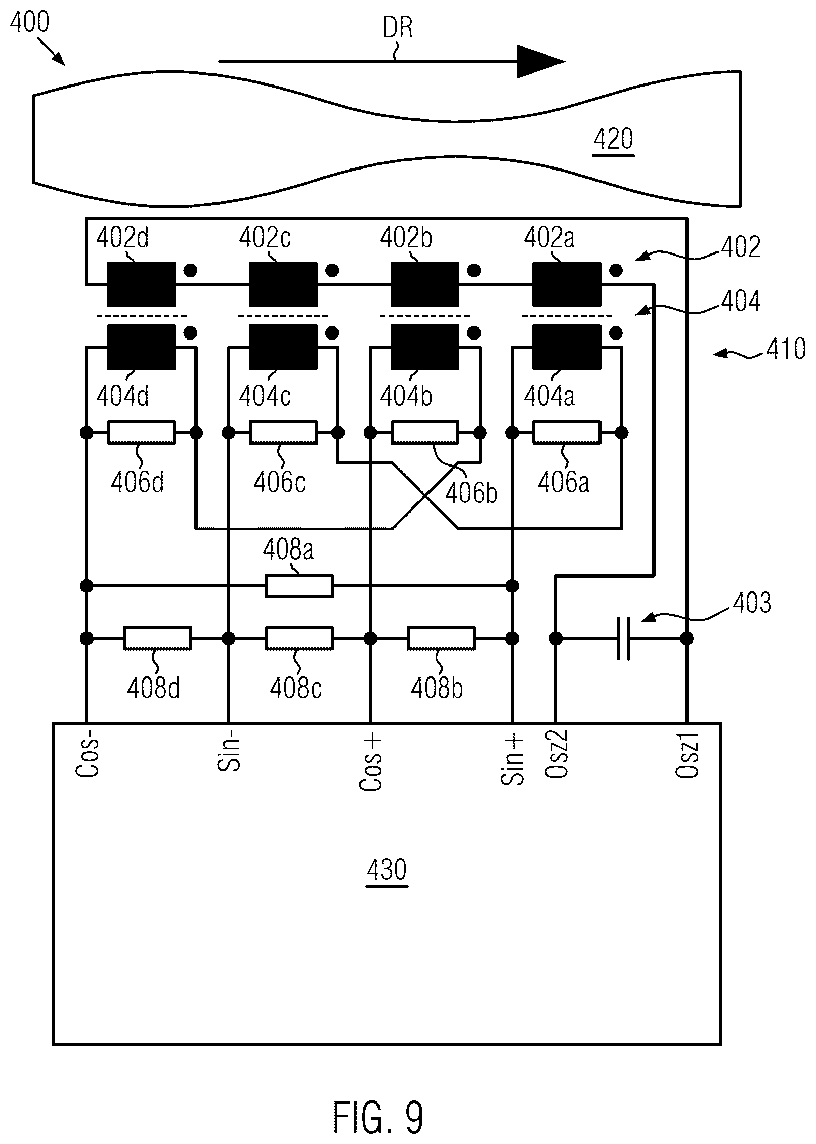 Patent US12613111 Figure 6 – Detection device for a position sensor and detection system comprising such a detection device