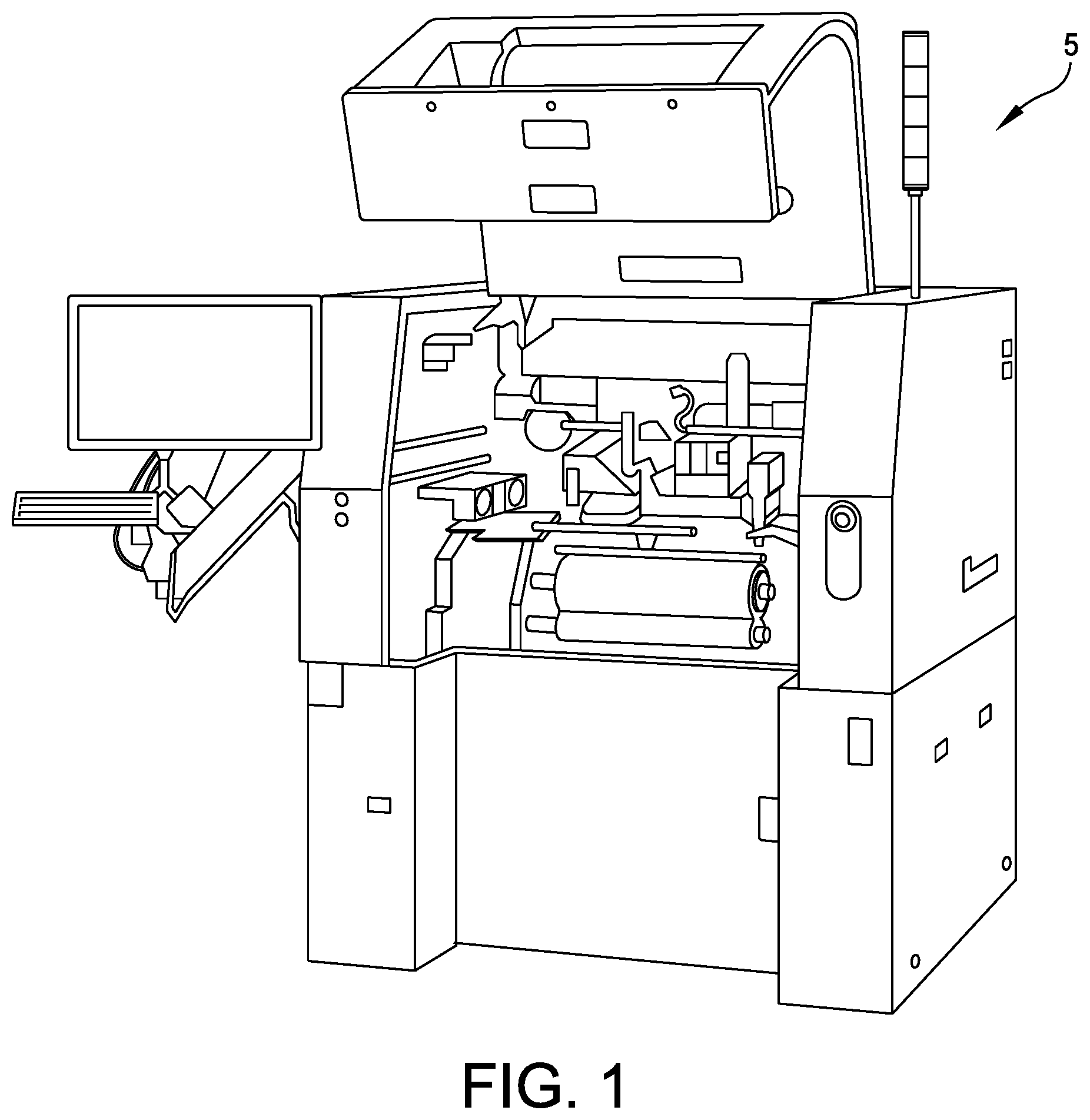 Patent US12613122 — System and method for measuring static volume in a material container — Figure 1