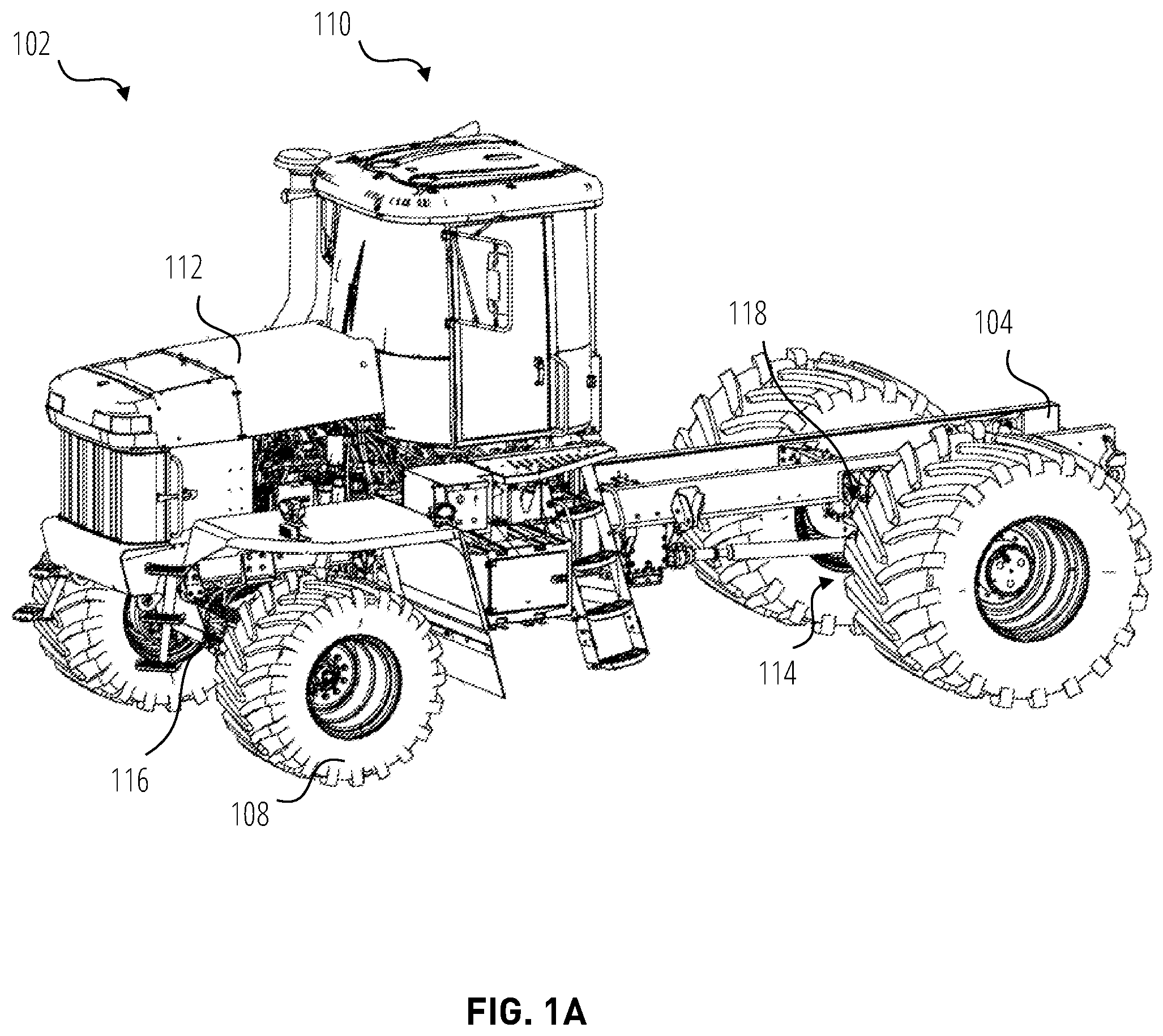 Patent US12613123 — Volume determination system, a vehicle having a volume determination system, and methods of operating such a vehicle — Figure 1