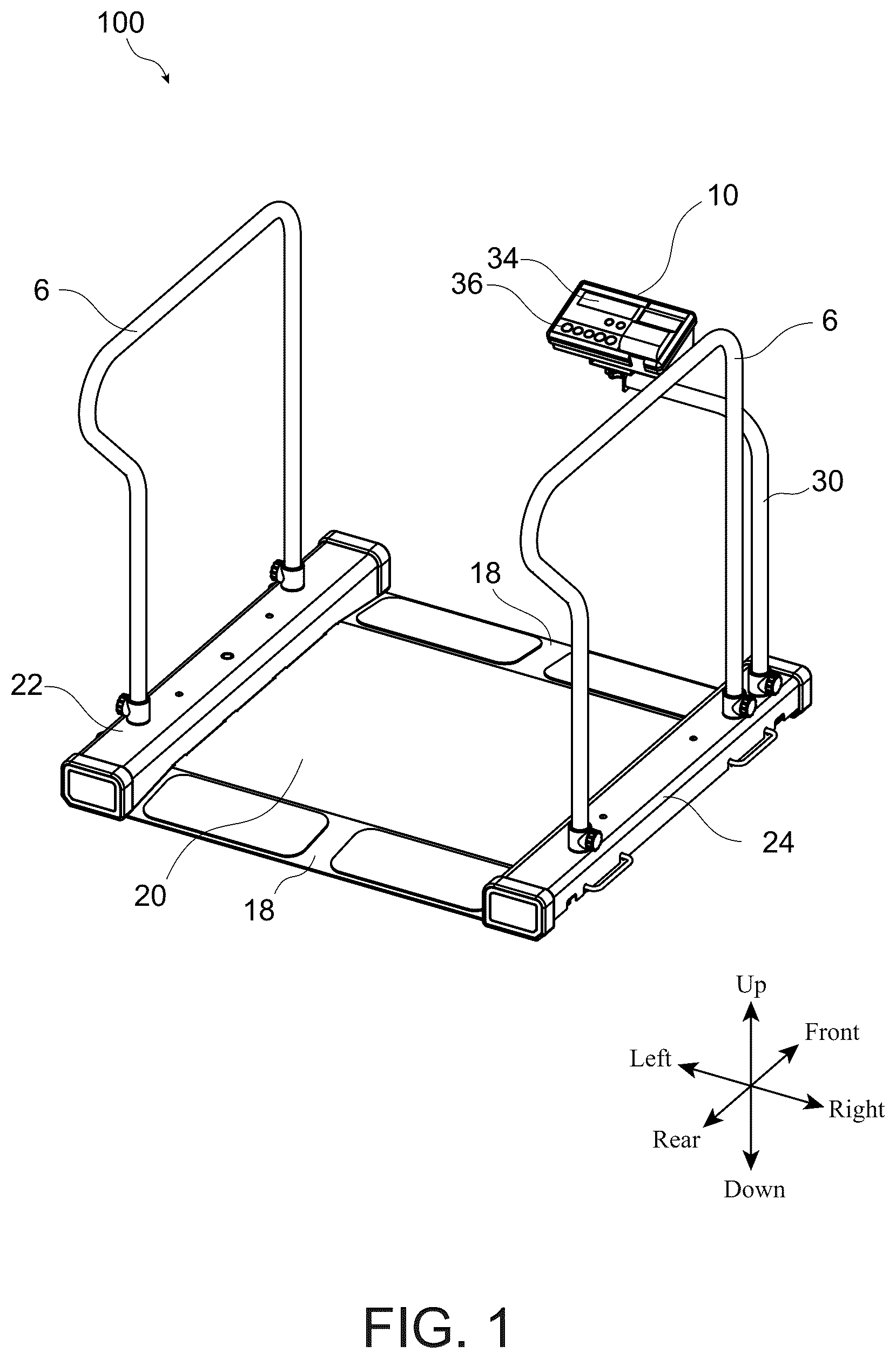 Patent US12613124 — Large weight scale for detecting possibility of bedsore, and bedsore detecting method — Figure 1