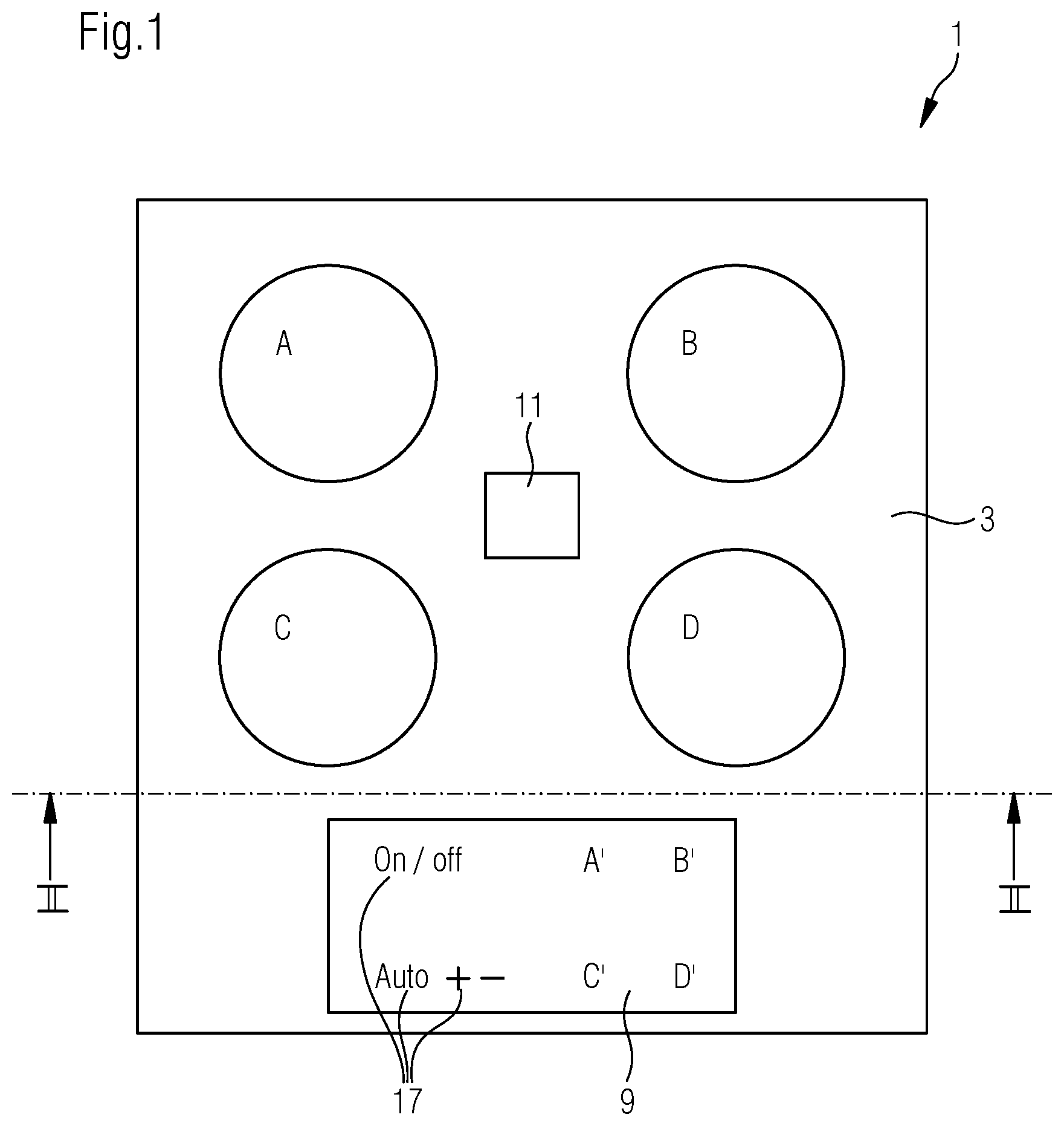 Patent US12613125 — Sensor means or module for determining a displacement or deflection or bending, household appliance and method for determining the weight of an item — Figure 1