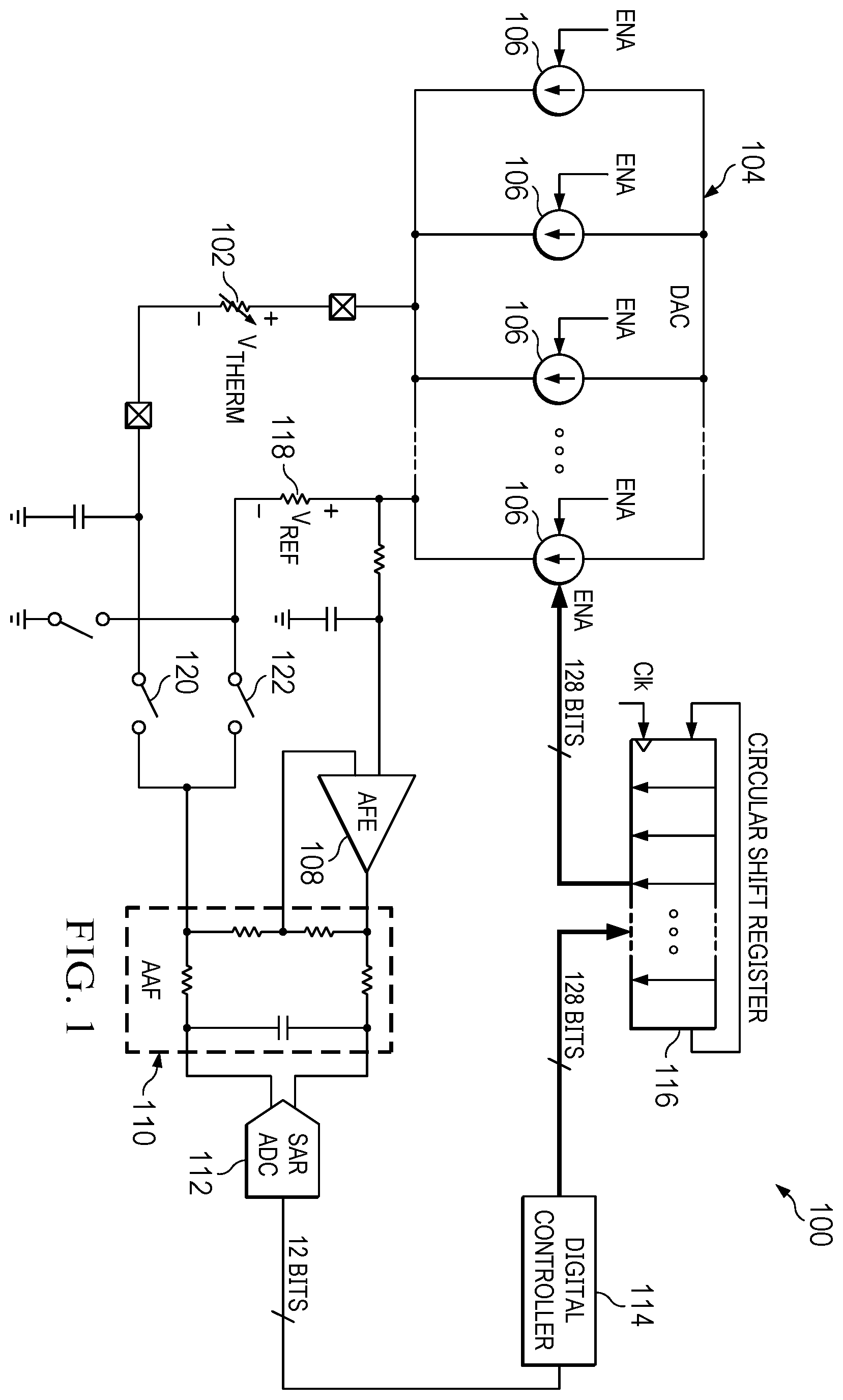 Patent US12613144 — Temperature measurement using a thermistor — Figure 1